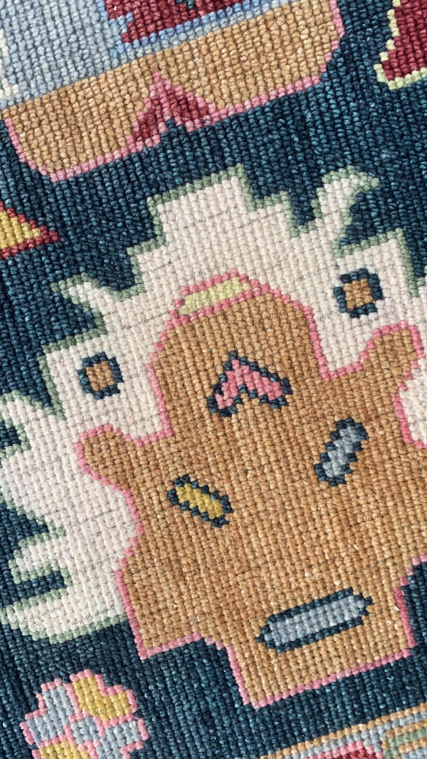 Overall, the rug is presented as a statement piece that elevates the room's aesthetic.