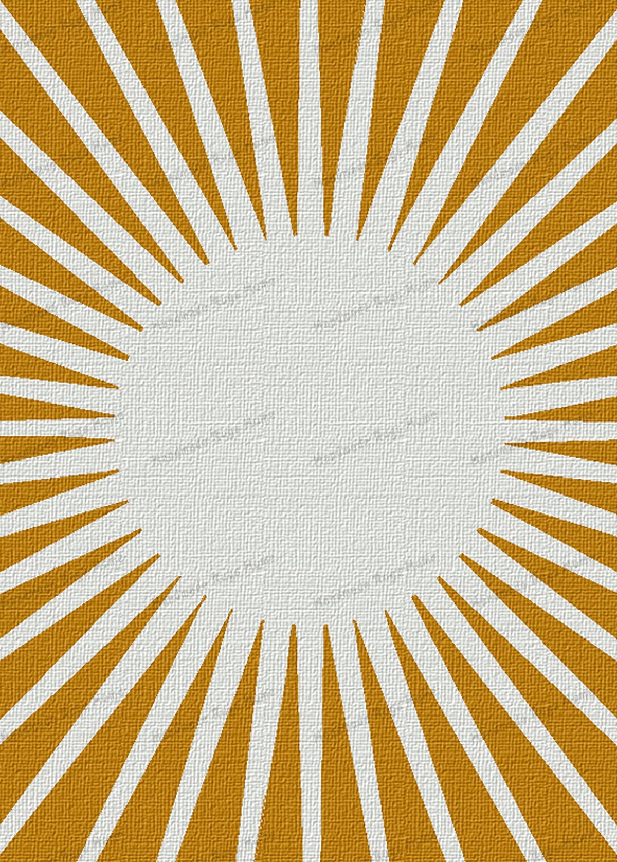 High-quality wool sunburst rug with a warm, inviting design.