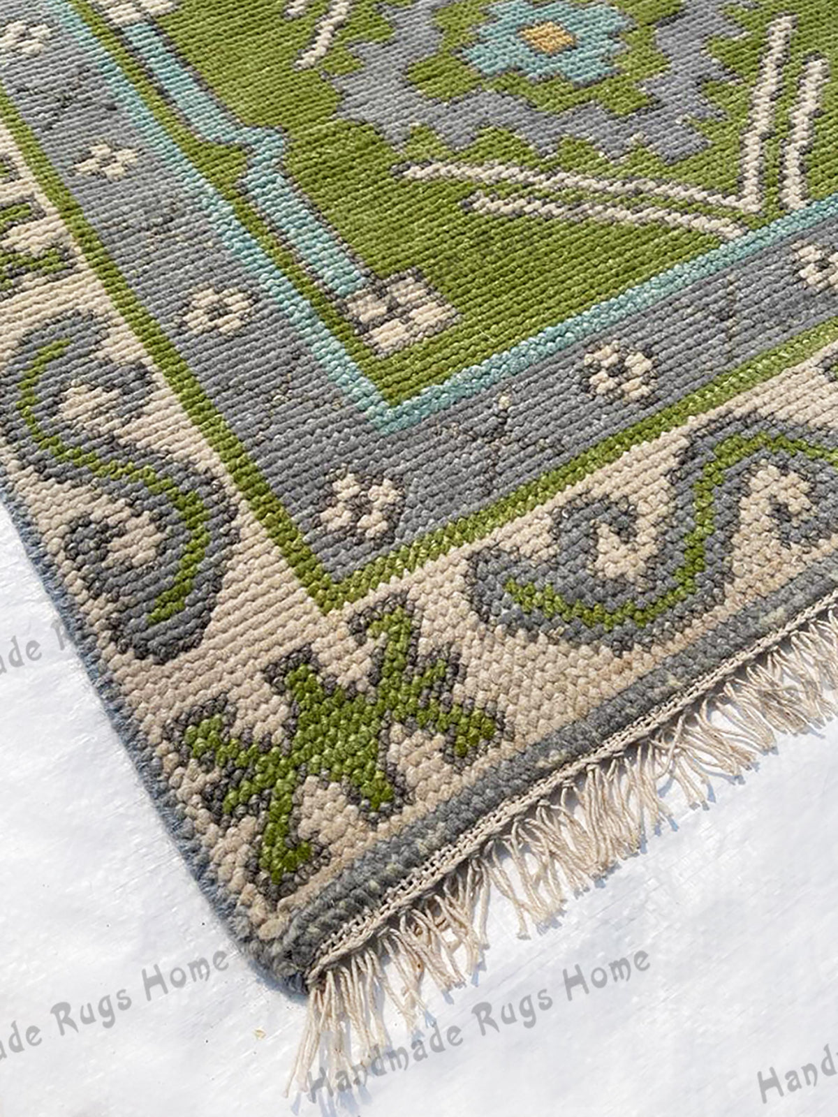 Elegant Handmade Oushak Runner โ Soft Wool Vintage Carpet for Hallway & Living Spaces.