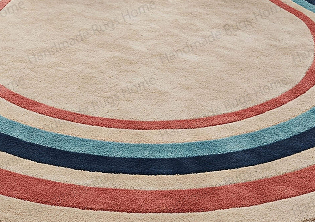 Hand-Tufted Wool Rug: Desert Bloom Design, Earthy Boho Decor