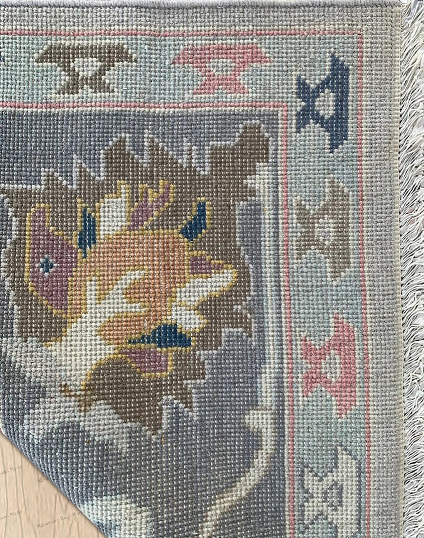 Exquisite Turkish Oushak Hand Knotted Rug Handmade Rugs in Sizes 4x6, 5x8, 6x9, 8x10, 9x12, 10x14 ft - Perfect for Living Room. Bedroom, Etc