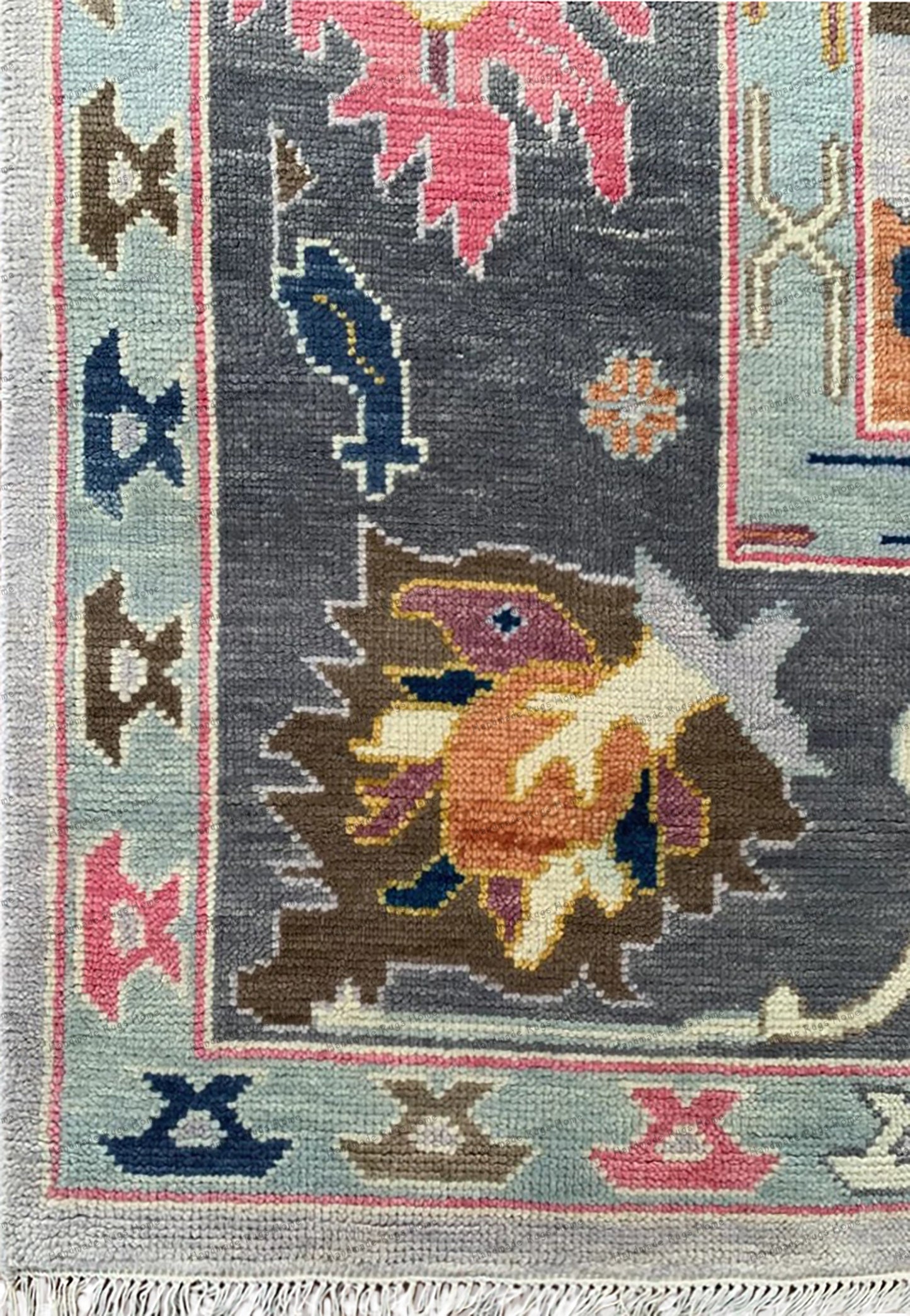 Exquisite Turkish Oushak Hand Knotted Rug Handmade Rugs in Sizes 4x6, 5x8, 6x9, 8x10, 9x12, 10x14 ft - Perfect for Living Room. Bedroom, Etc