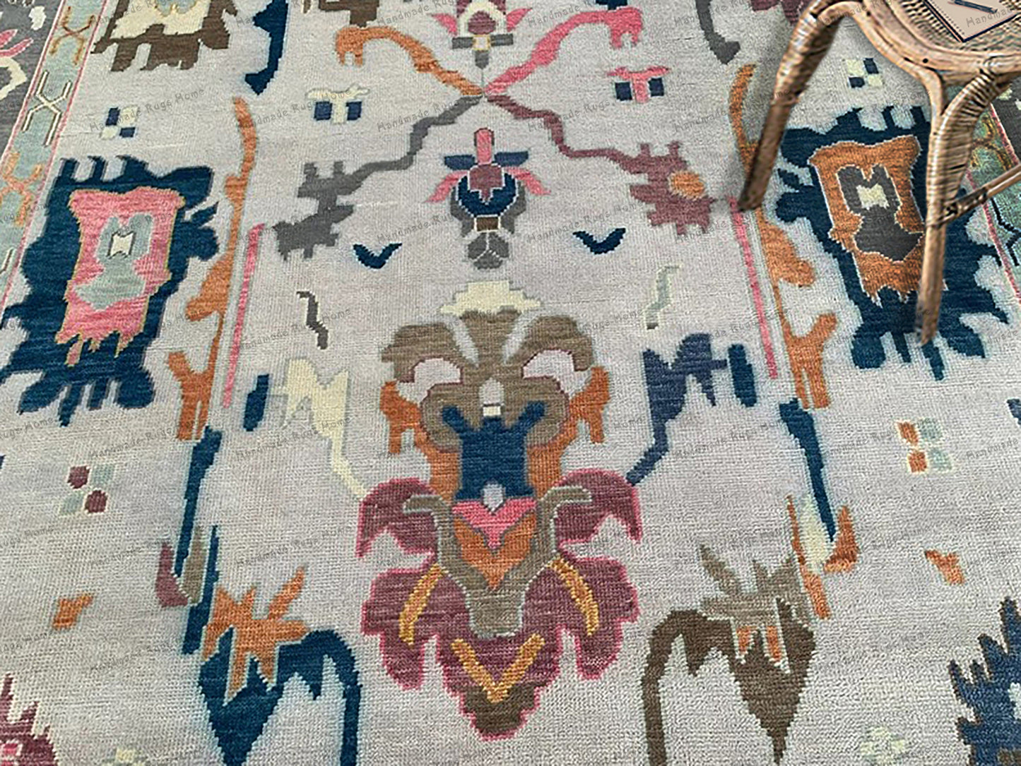 Exquisite Turkish Oushak Hand Knotted Rug Handmade Rugs in Sizes 4x6, 5x8, 6x9, 8x10, 9x12, 10x14 ft - Perfect for Living Room. Bedroom, Etc