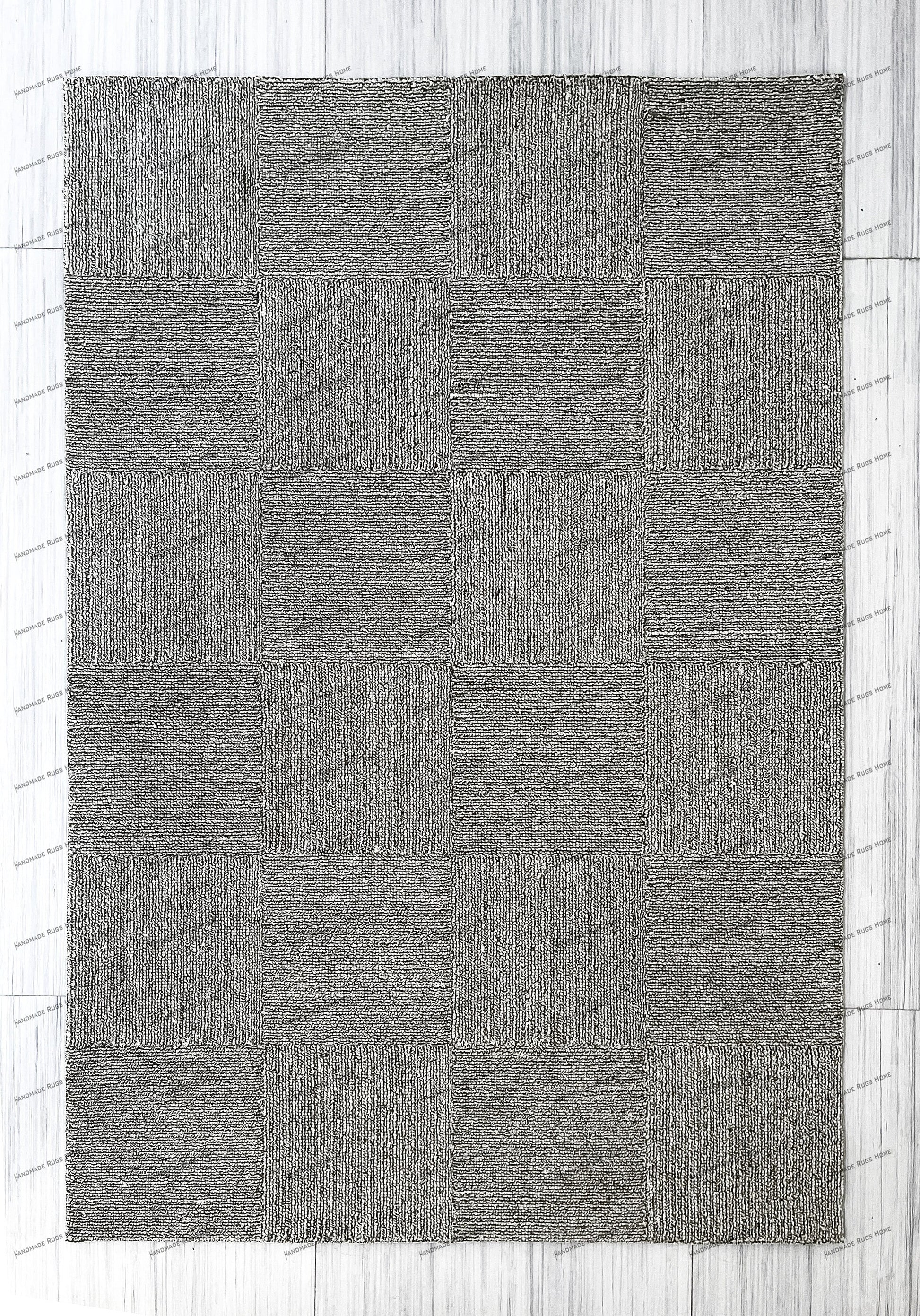 Abstract hand-tufted rug with splashes of bold, vibrant colors.