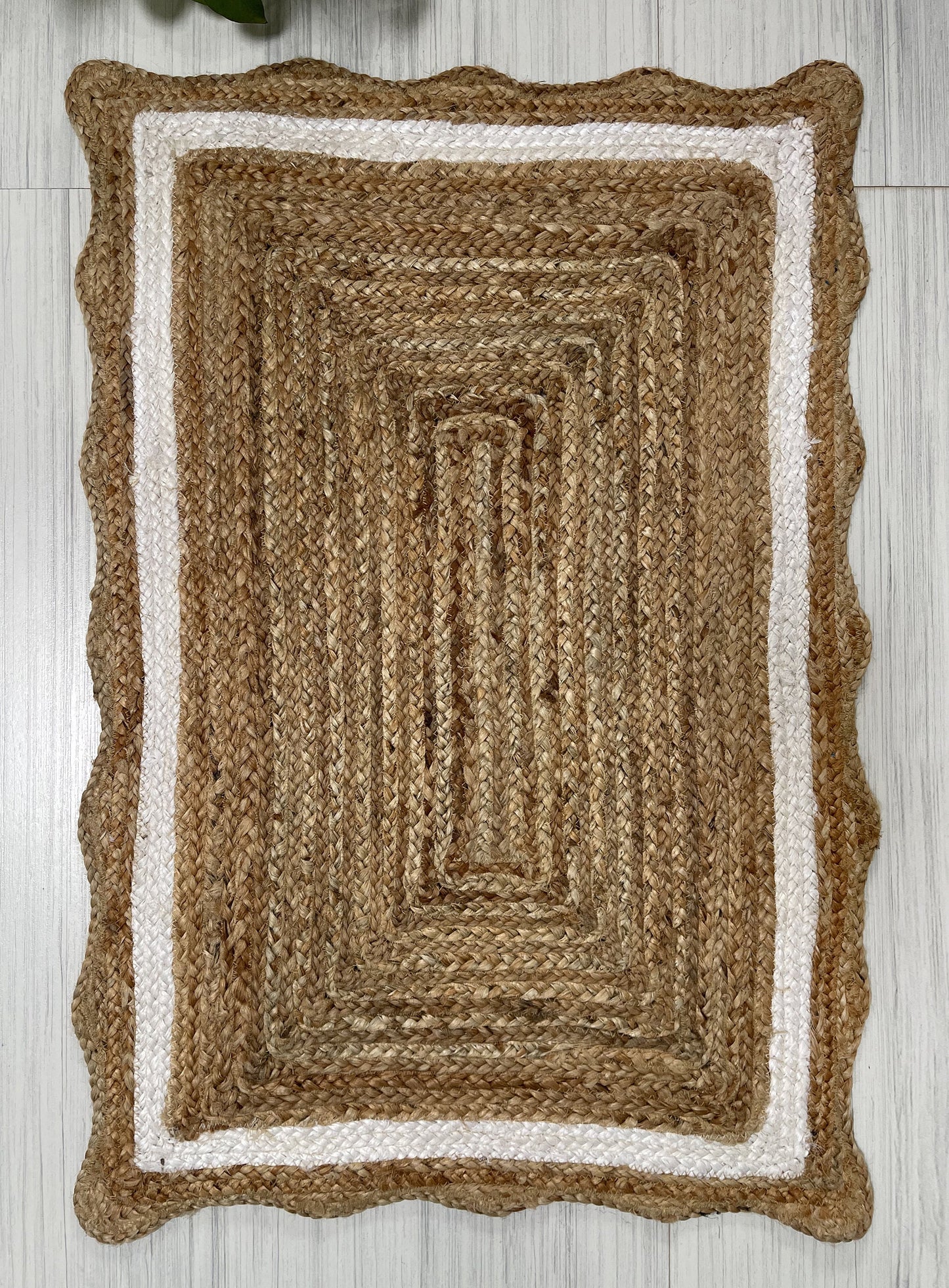 Handmade Jute Rug: Natural Red, Earthy Woven Flooring (8x10)
