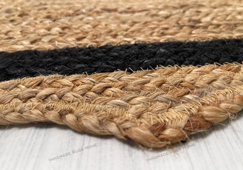 Handmade Jute Rug: Natural Red, Earthy Woven Flooring (8x10)