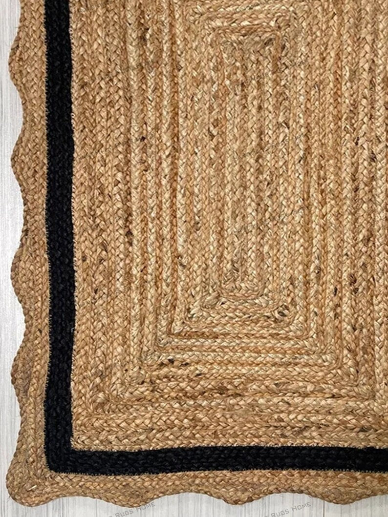Handmade Jute Rug: Natural Red, Earthy Woven Flooring (8x10)