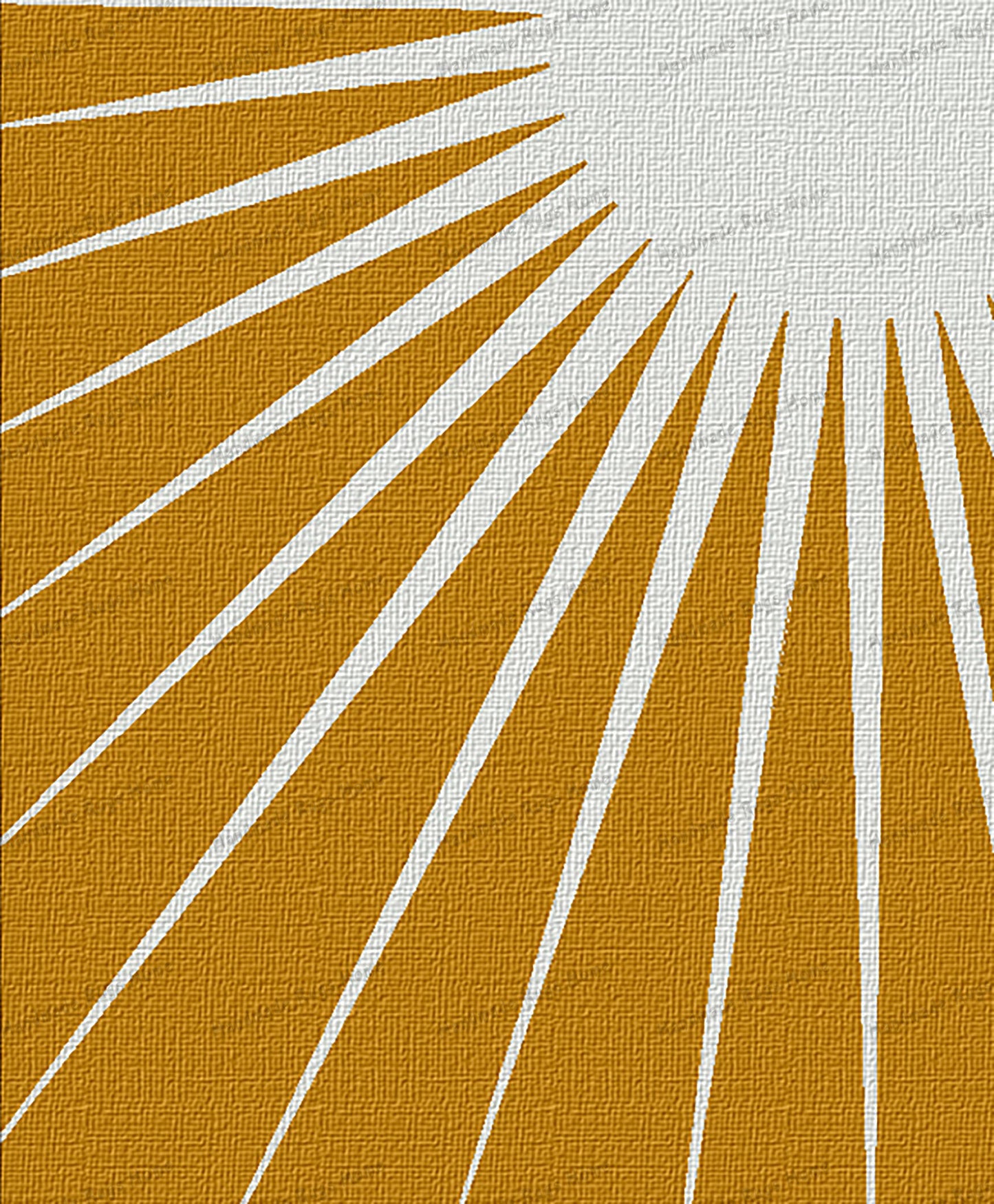 Golden sunrise-inspired area rug for living rooms, bedrooms, and nurseries.