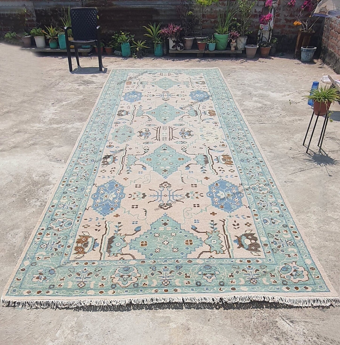 oushak rug green