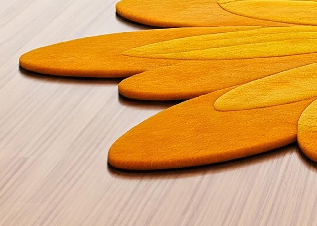 Hand-Tufted Wool Flower Rug: Modern Floral Area Rug