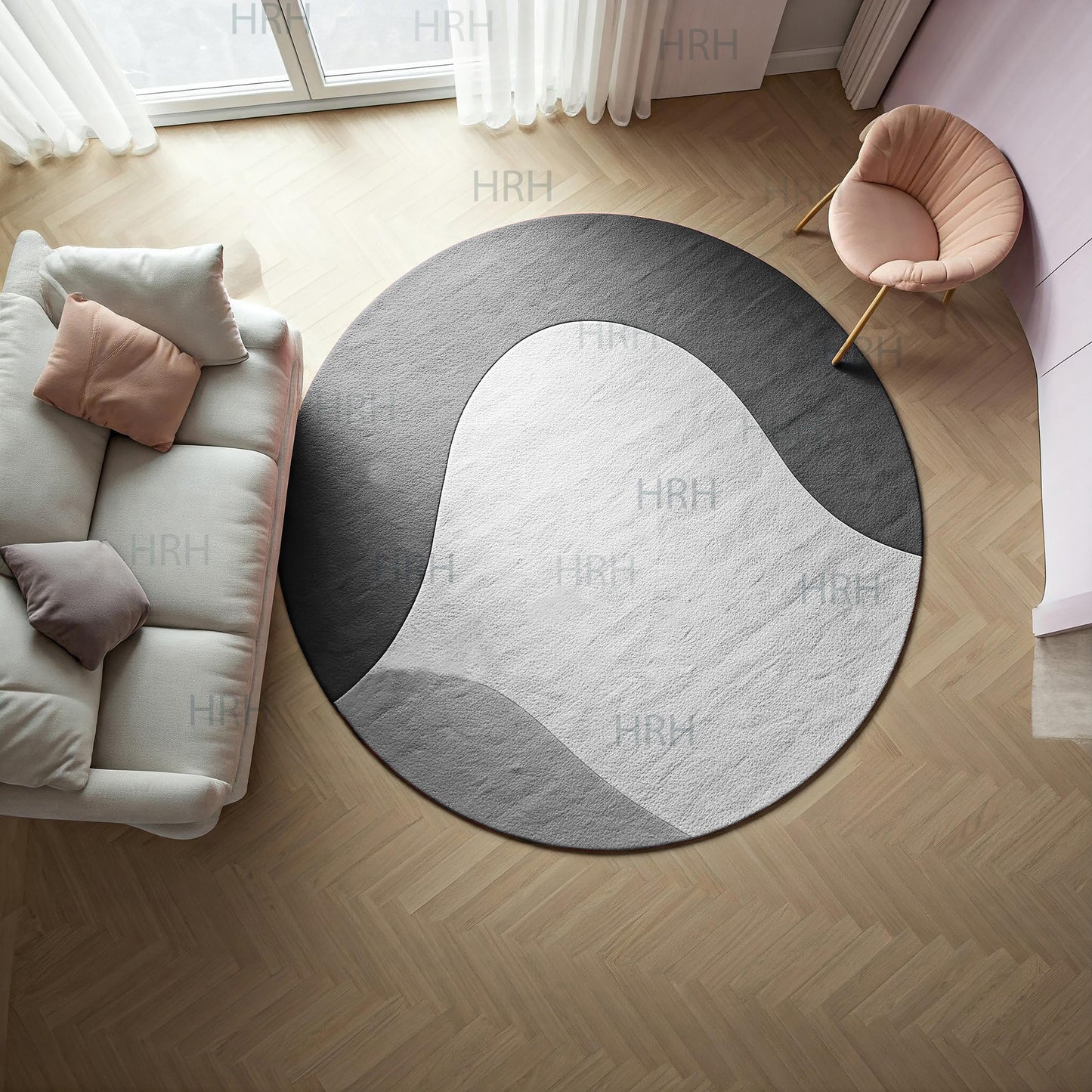 Hand-Tufted Wool Area Rug: Modern Multicolor Design