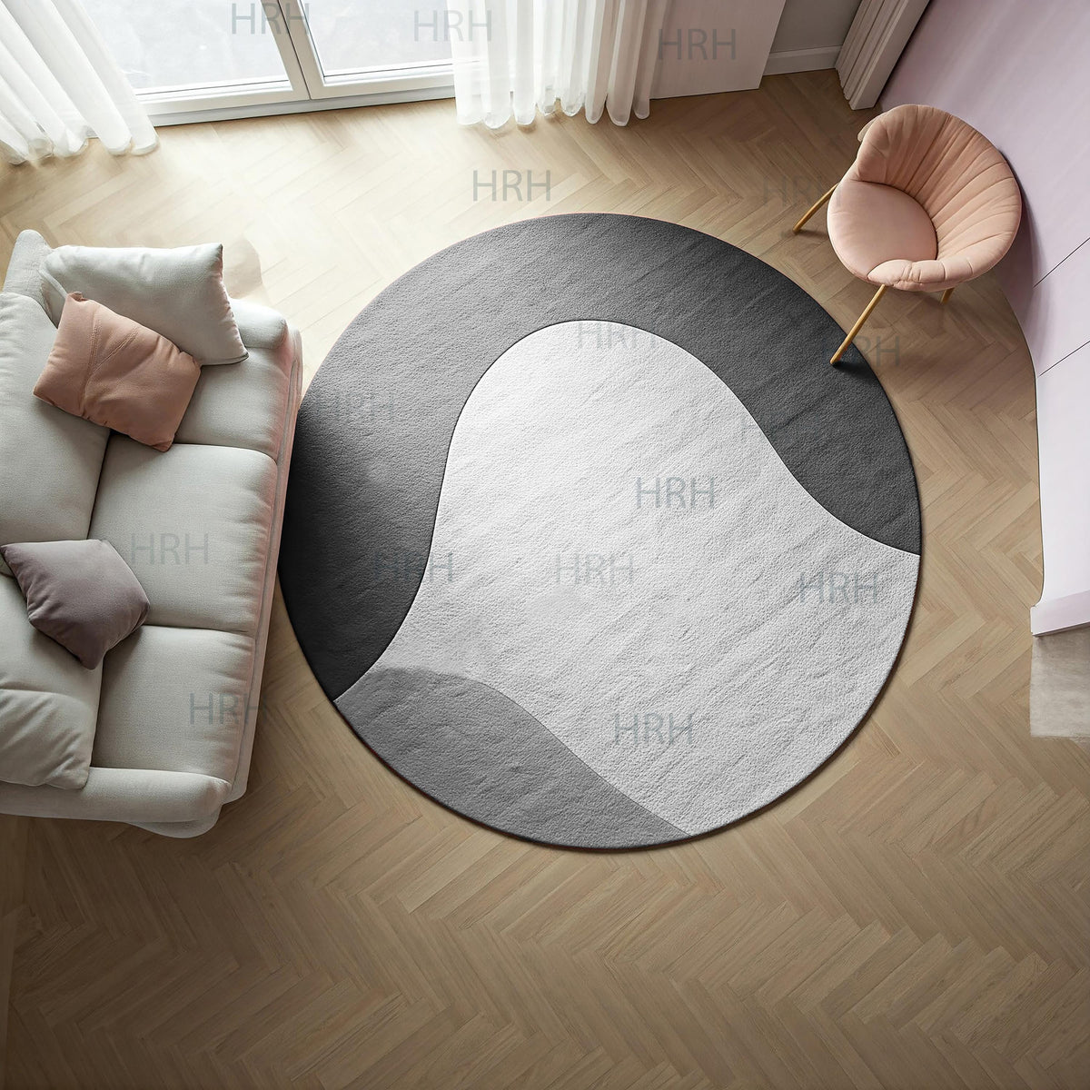 Hand-Tufted Wool Area Rug: Modern Multicolor Design