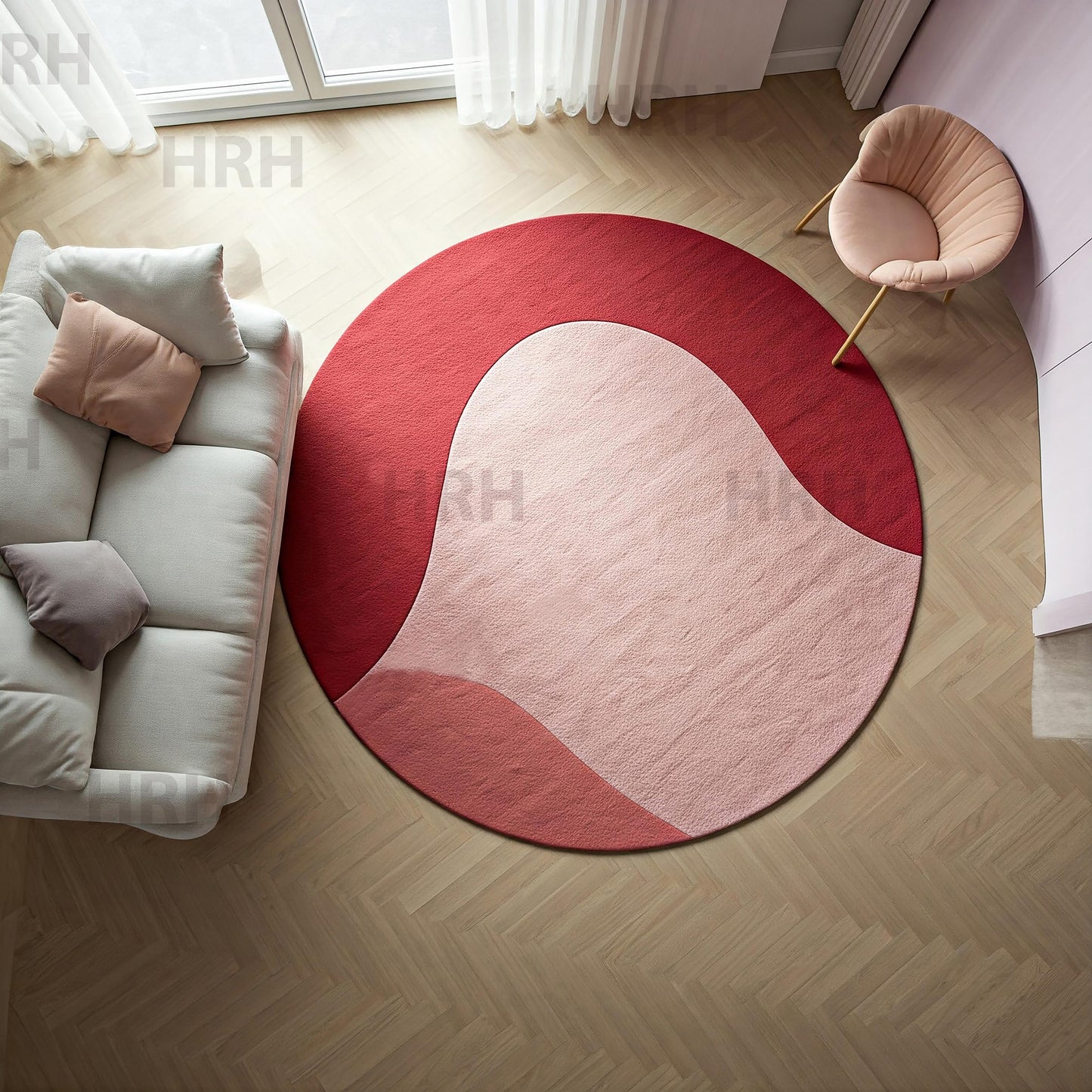 Hand-Tufted Wool Area Rug: Modern Multicolor Design
