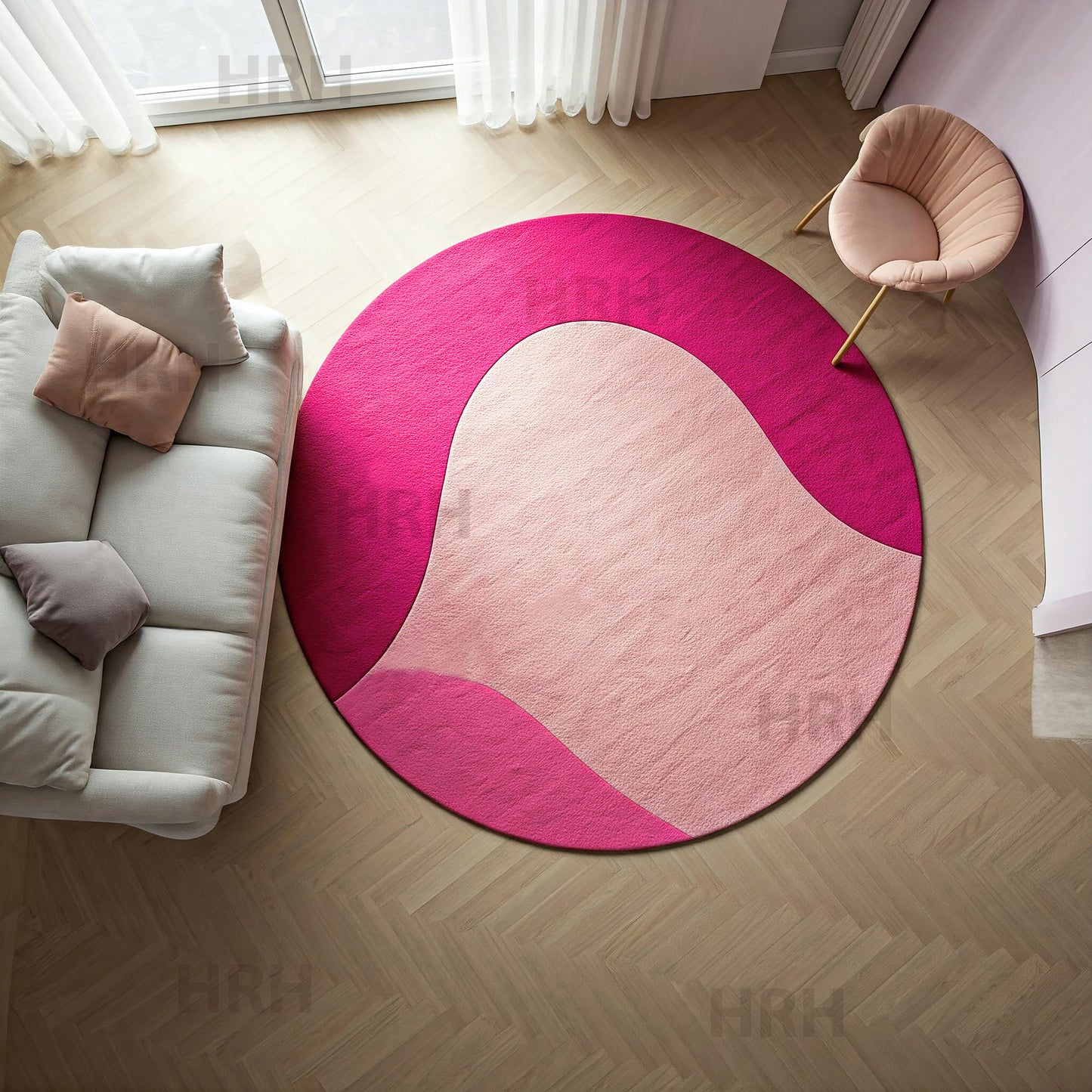 Hand-Tufted Wool Area Rug: Modern Multicolor Design