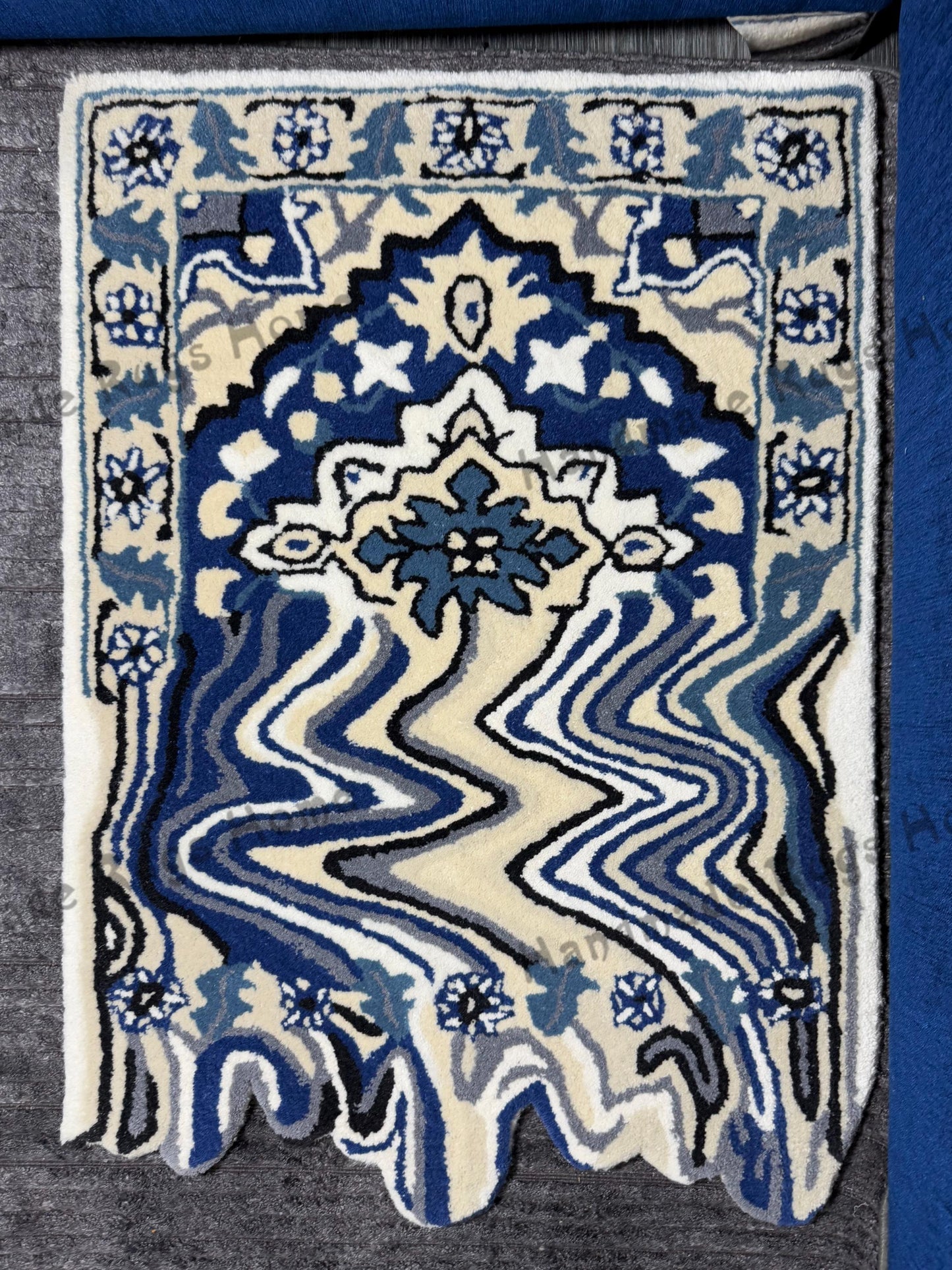Hand-tufted melting rug featuring a vibrant drip design in soft, high-quality materials. This unique rug adds a playful and modern touch to any space, perfect for living rooms or creative areas. Elevate your decor with this eye-catching piece!