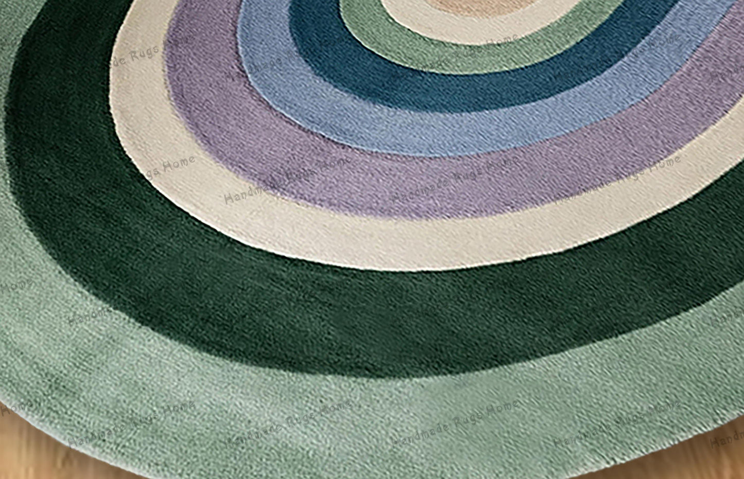 Handmade Wool Tufted Rug: Modern Multicolour Area Rug
