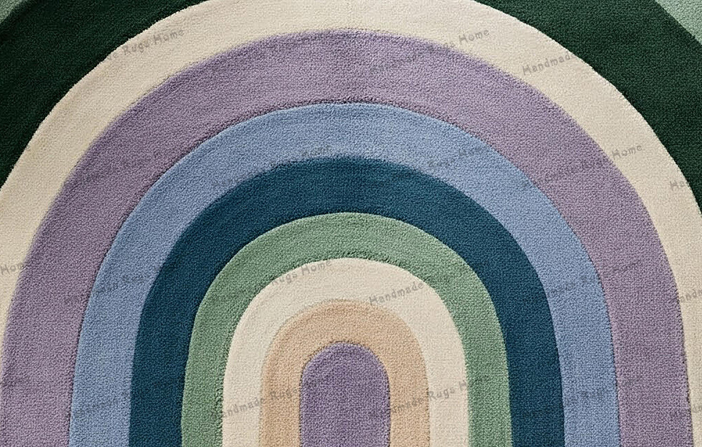 Handmade Wool Tufted Rug: Modern Multicolour Area Rug