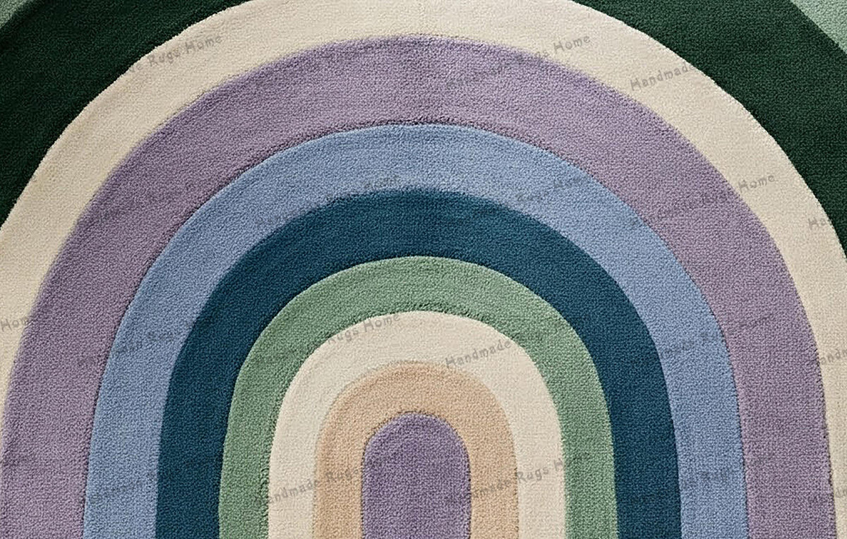 Handmade Wool Tufted Rug: Modern Multicolour Area Rug