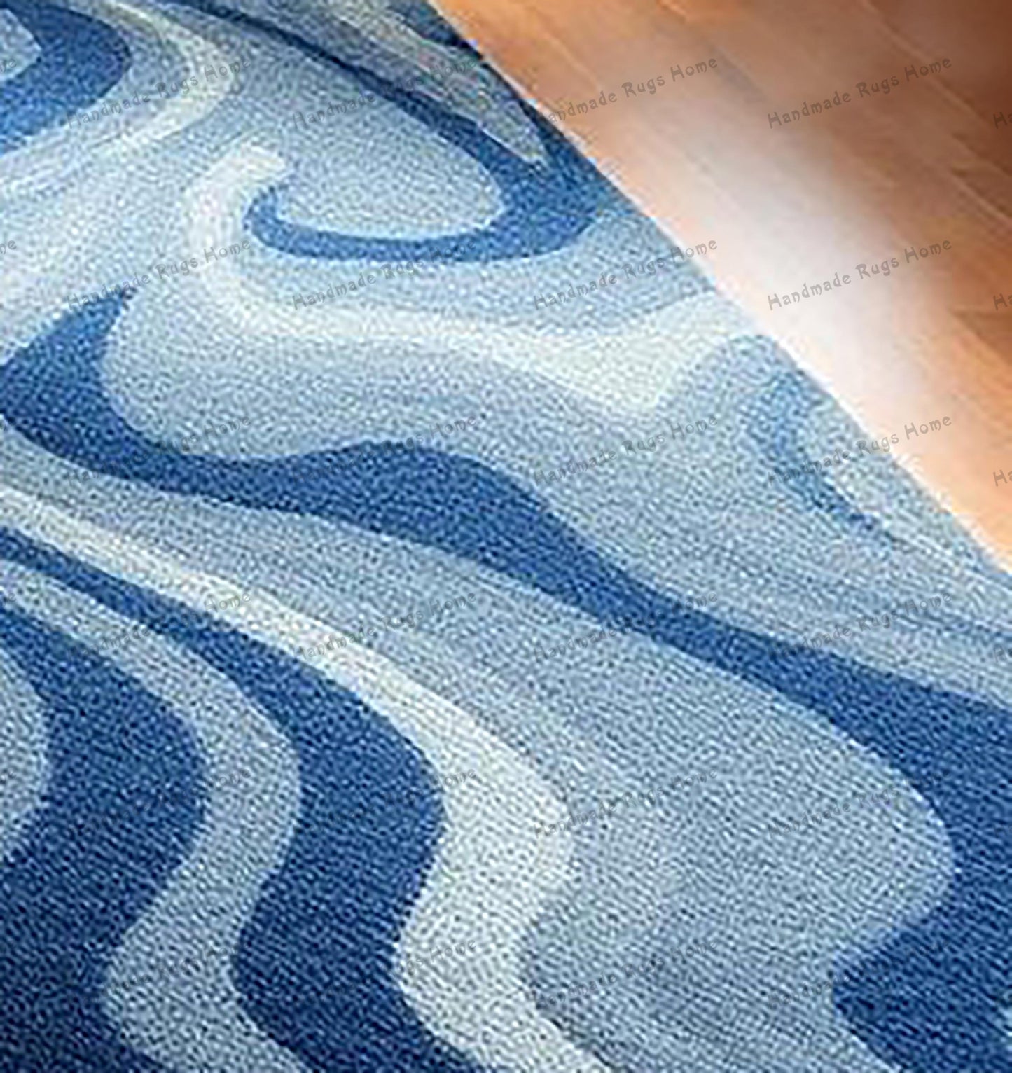 Handmade Tufted Wool Rug: Boho Chic Modern Area Rug (10x14)