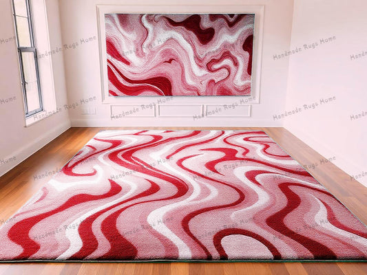 Handmade Tufted Wool Rug: Boho Chic Modern Area Rug (10x14)