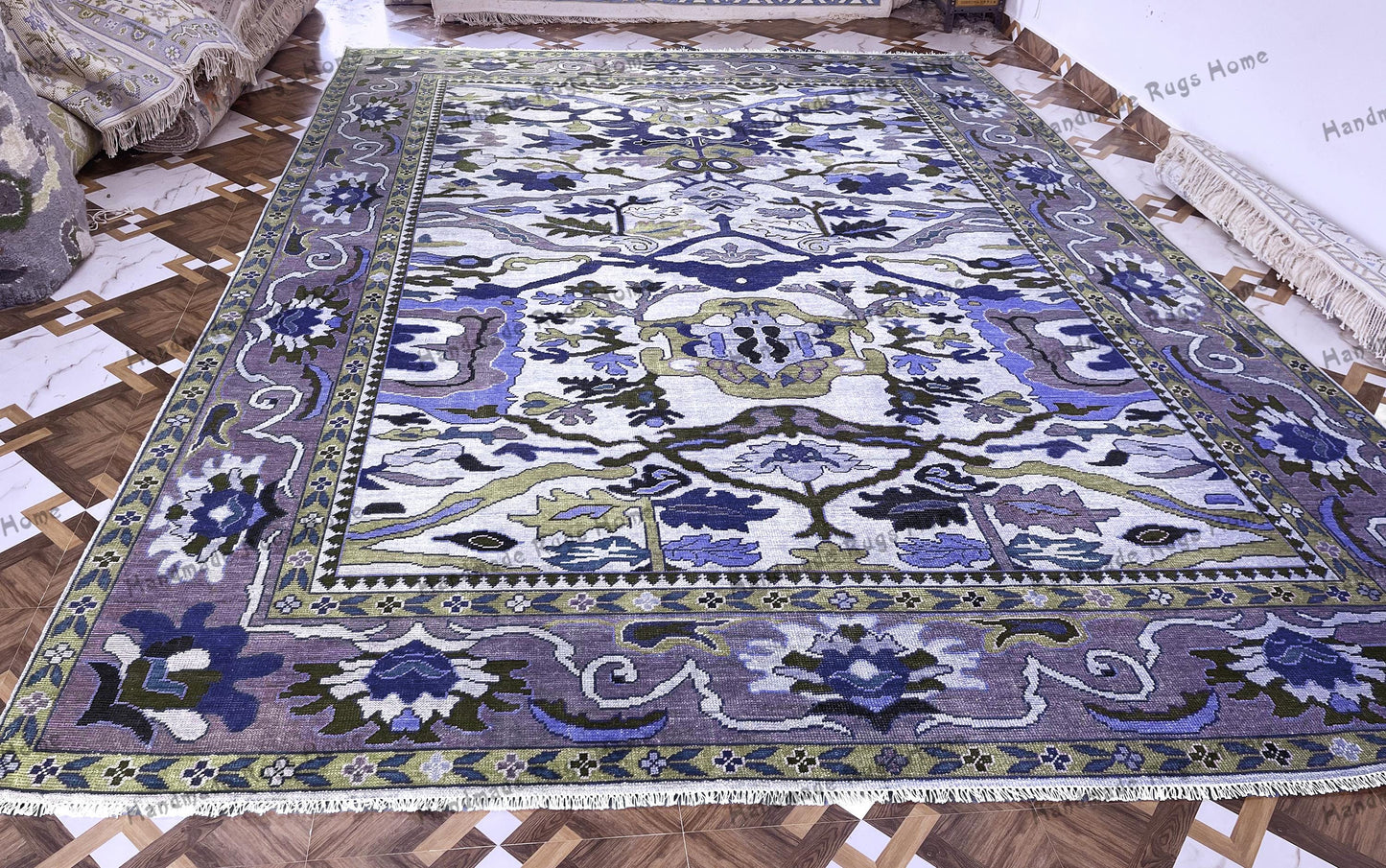 Handmade Rug,
Oushak Rug,
Hand Knotted Rug,
Hand Woven Rug,
Vintage Rug
Colorful Oushak Rug,