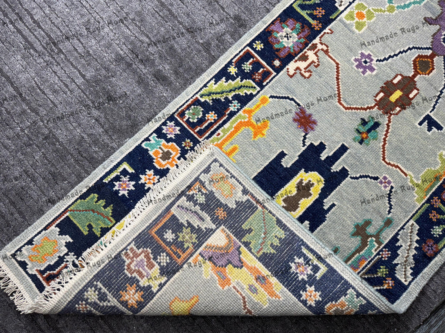 Traditional Turkish wool runner rug with a vintage aesthetic.