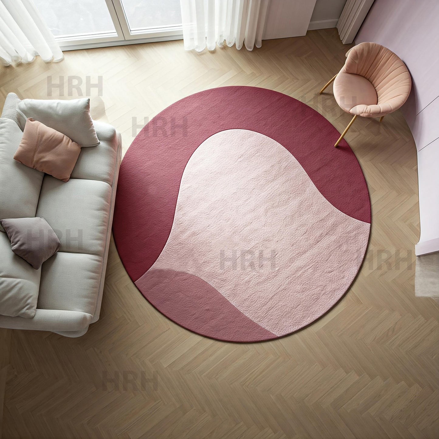 Hand-Tufted Wool Area Rug: Modern Multicolor Design