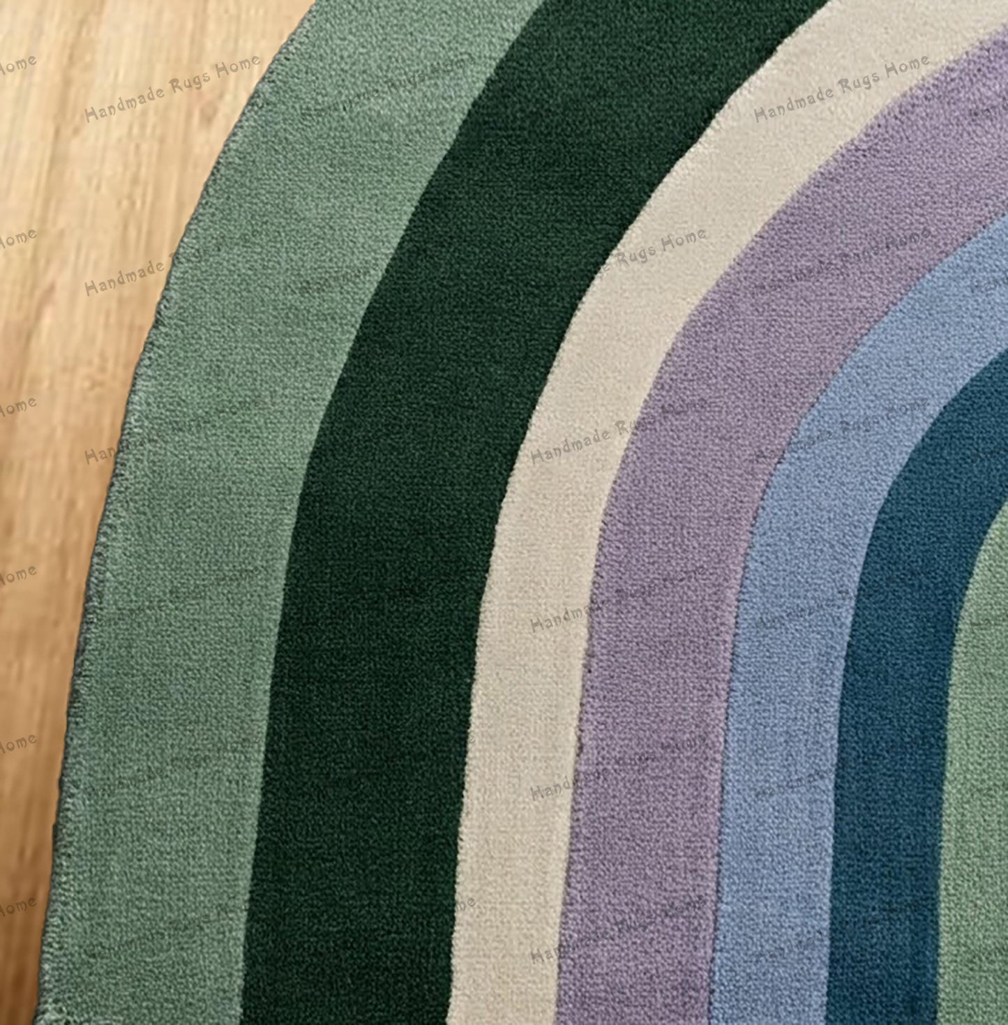 Handmade Wool Tufted Rug: Modern Multicolour Area Rug