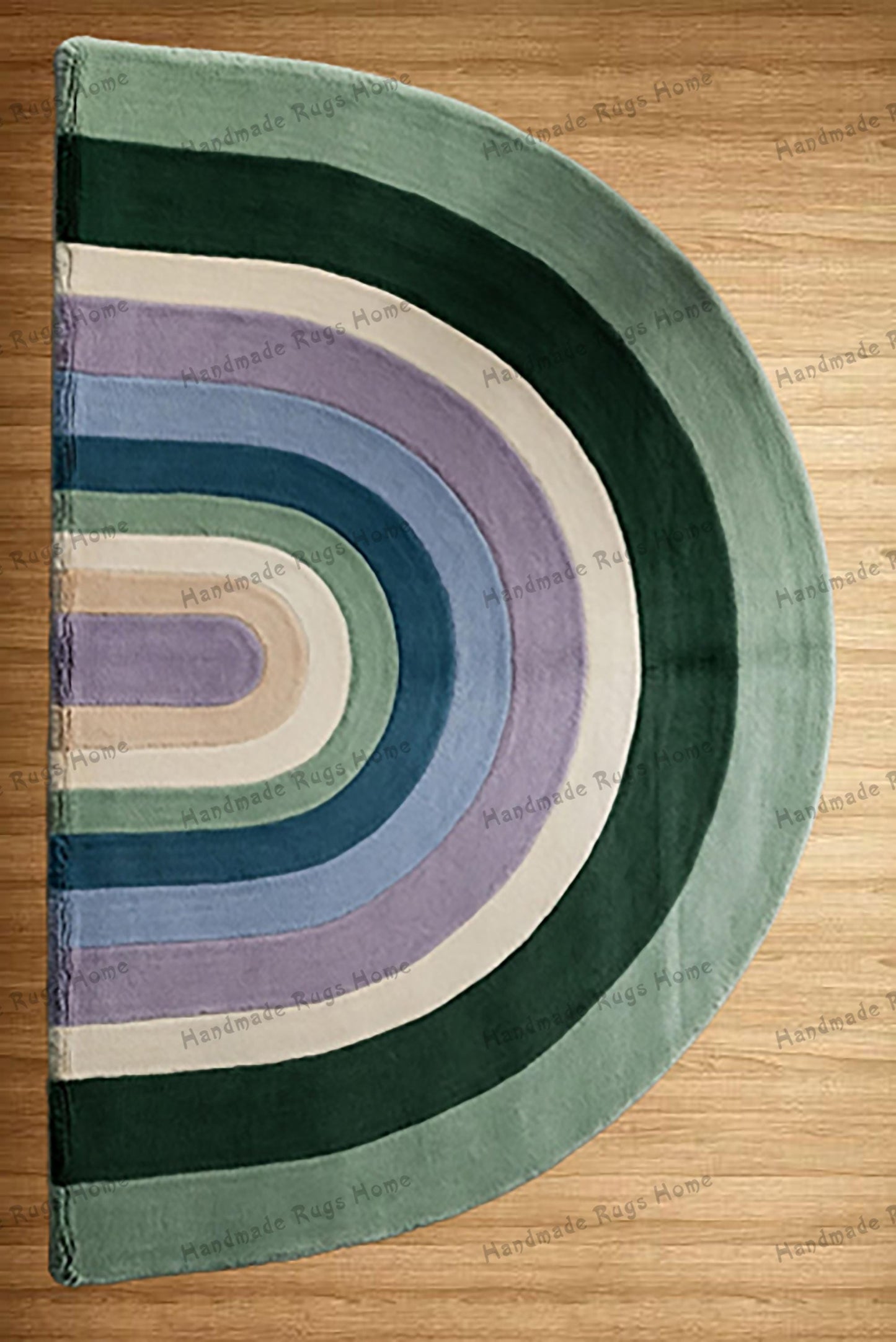 Handmade Wool Tufted Rug: Modern Multicolour Area Rug