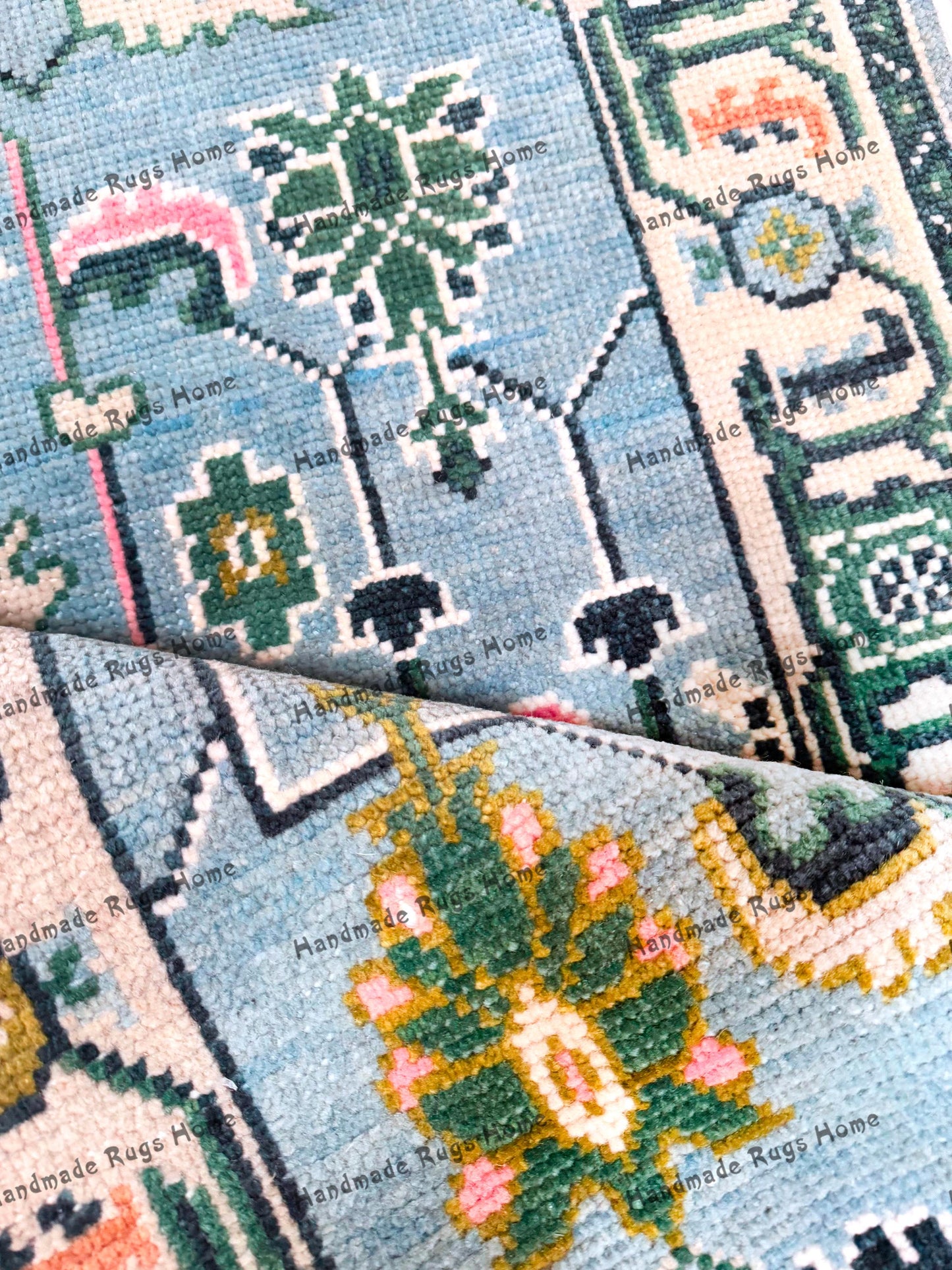 Luxurious handmade wool rug for a cozy home interior.