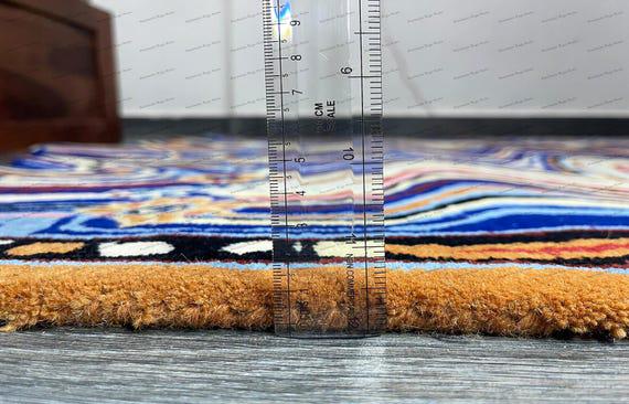 Handmade Tufted Wool Rug: Modern Persian Design
