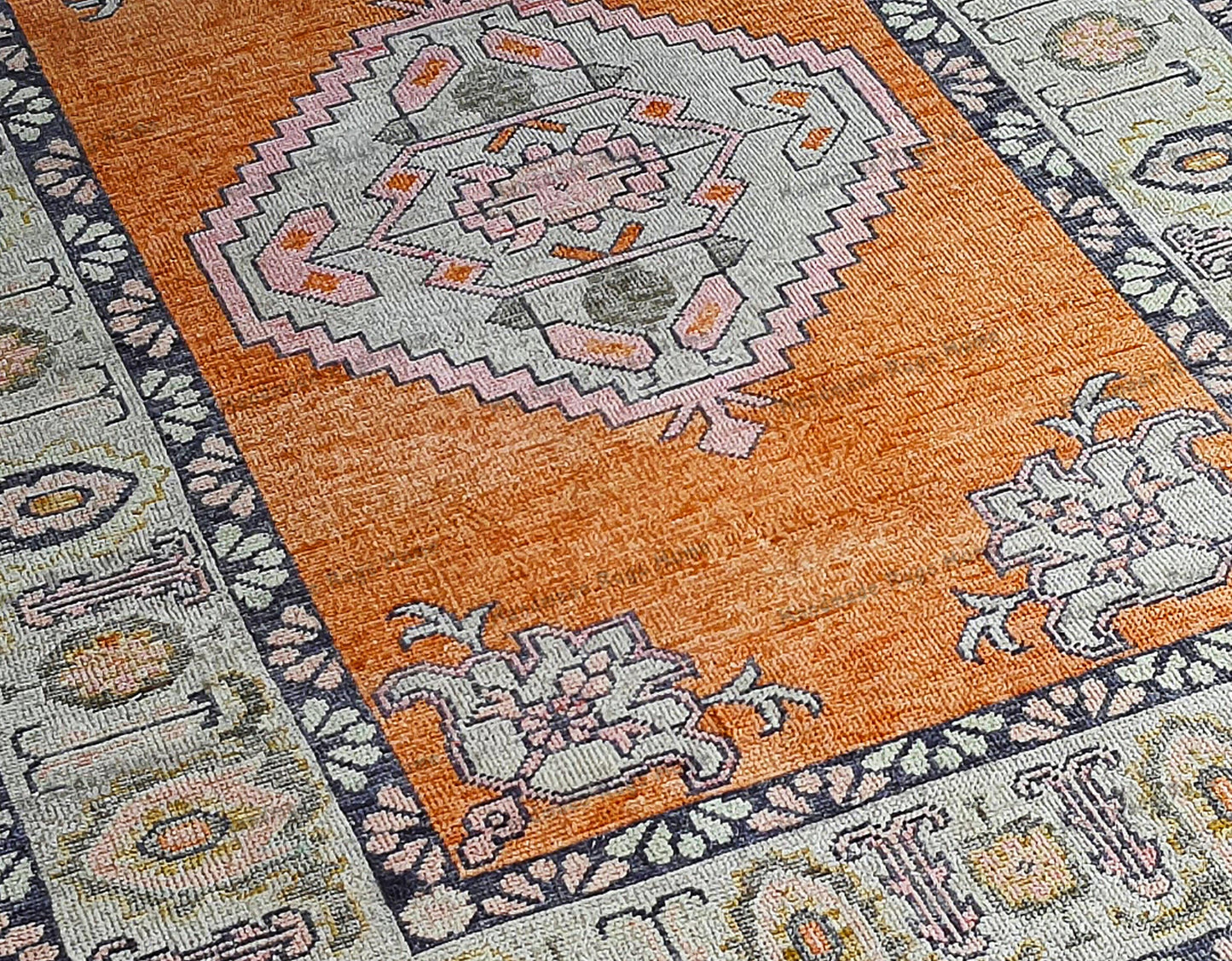 Authentic hand-knotted oriental rug for modern decor