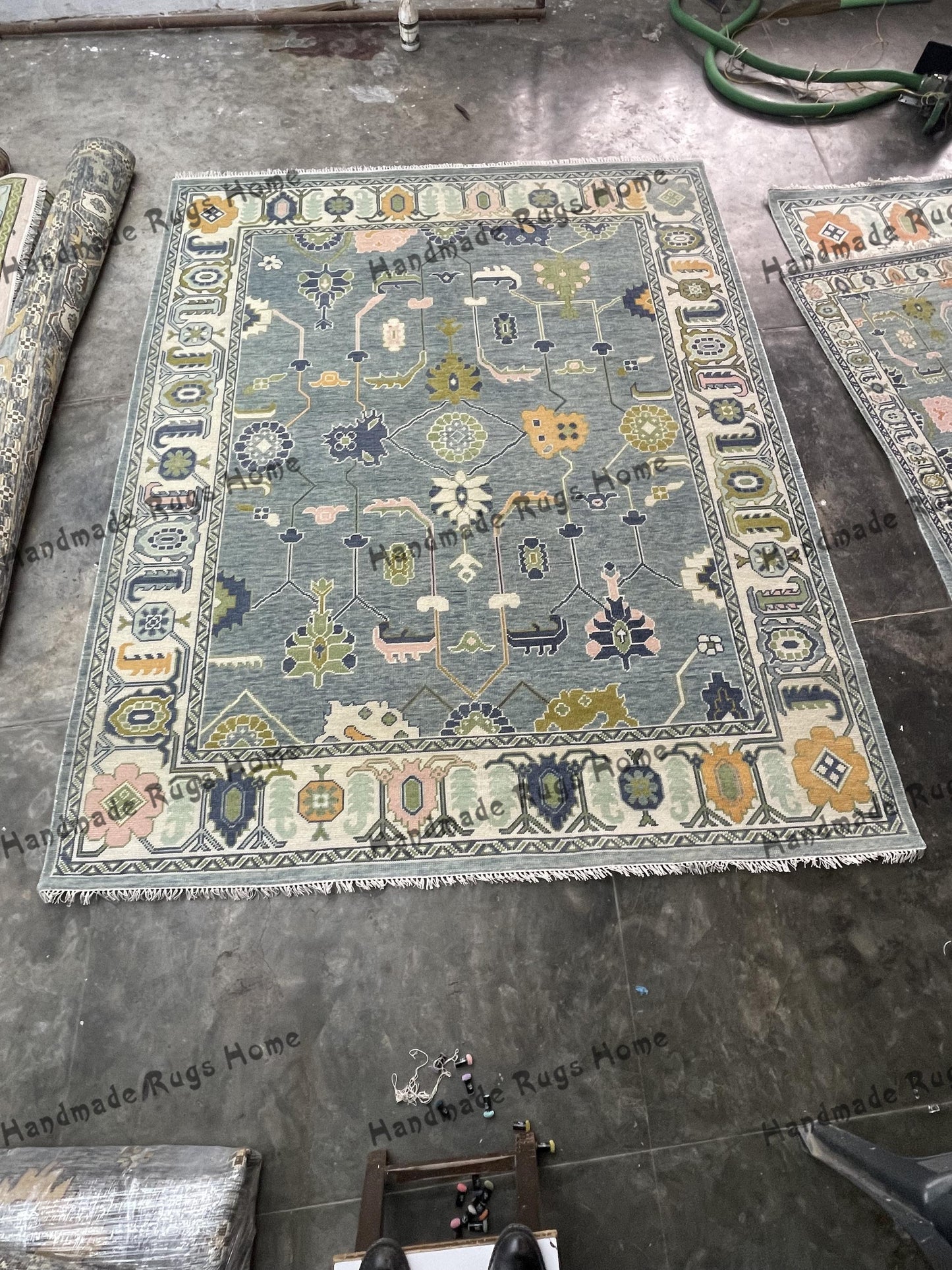 Timeless handwoven rug for living room interiors.