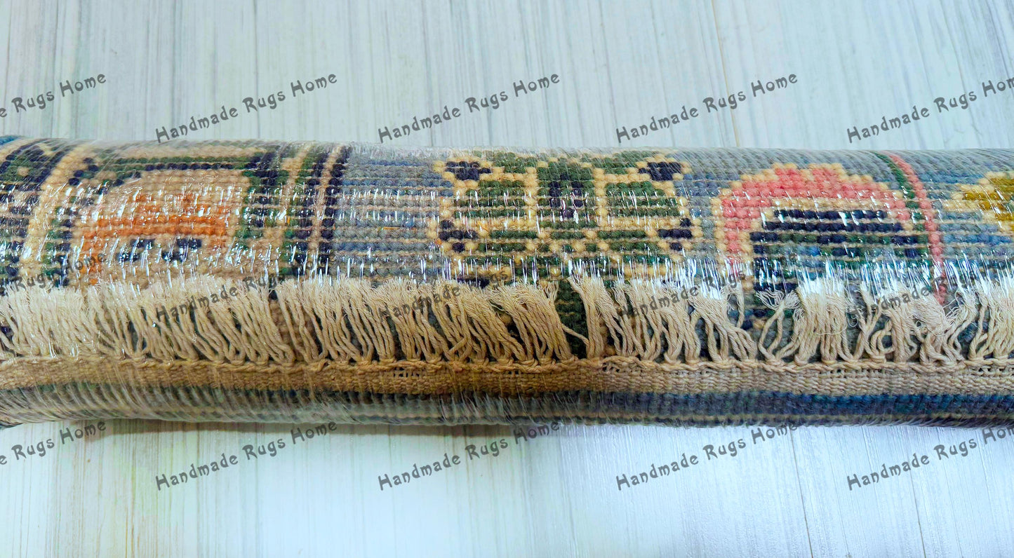 Classic large-size Turkish carpet with intricate motifs.