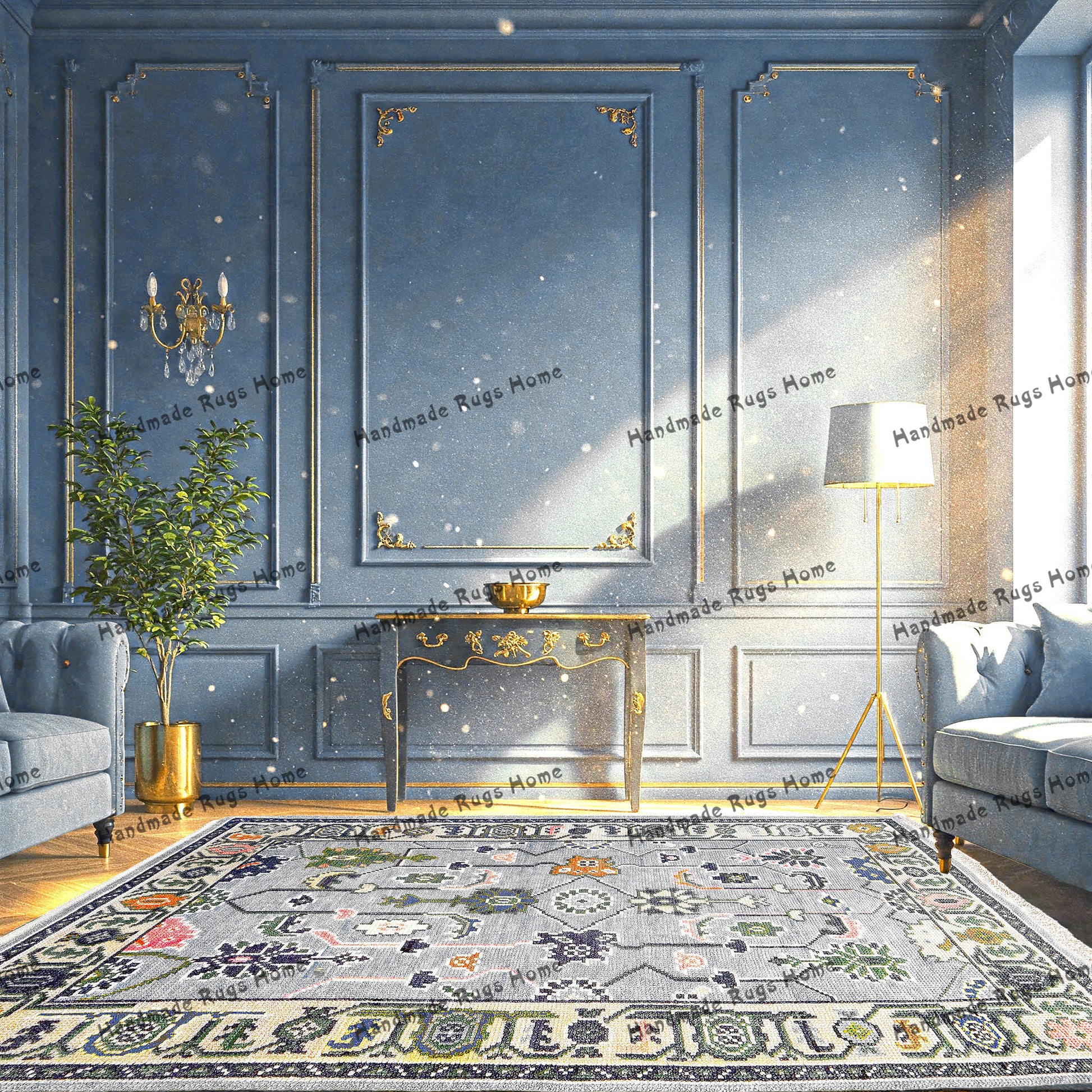 Unique Pattern Rug, Living Room Rug,