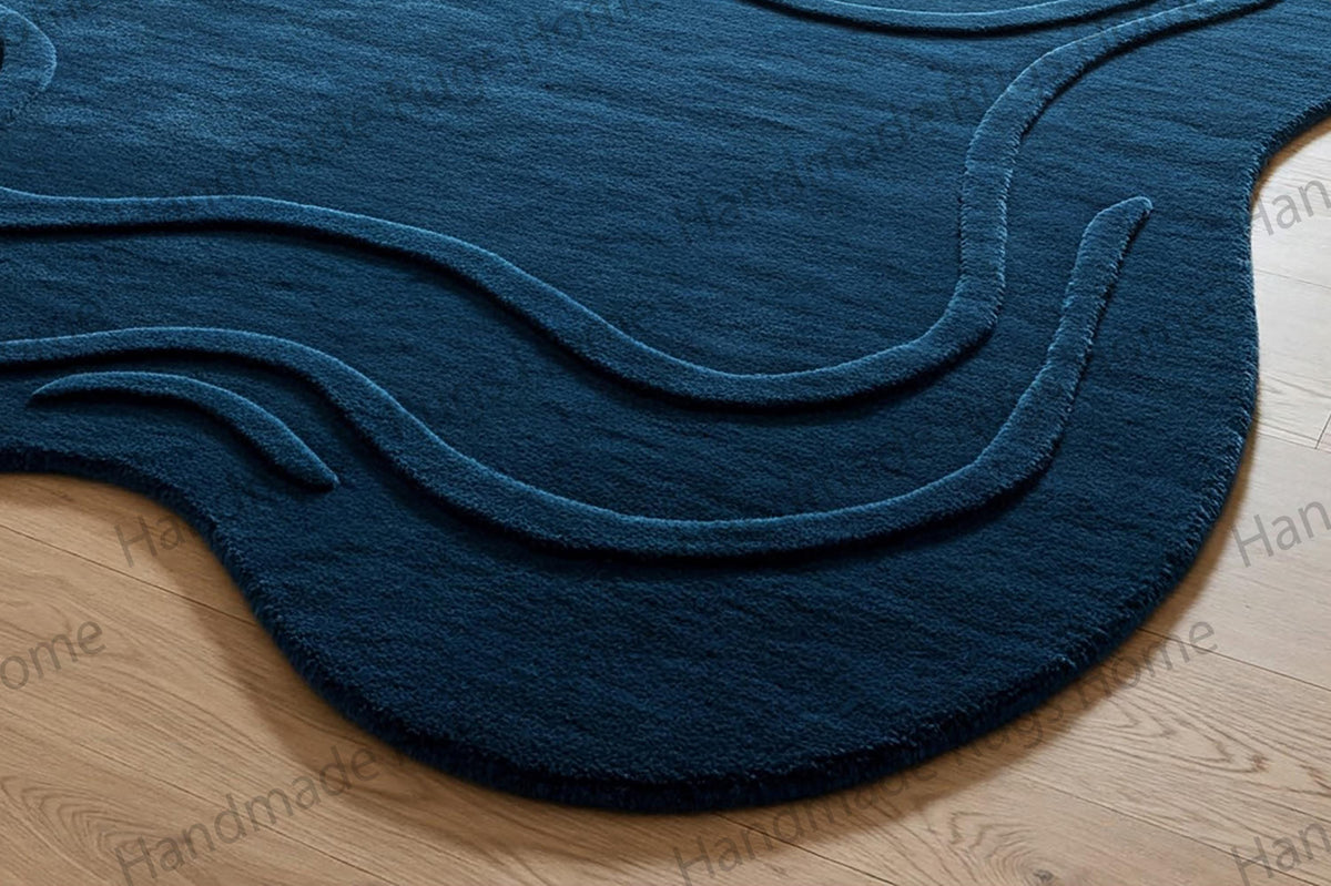 Handmade Wool Rug - Unique Abstract Design for Contemporary Interiors