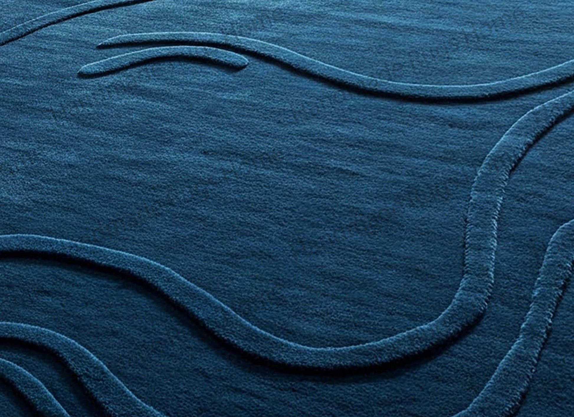 Artistic Green Rug - Textured 3D Effect Carpet for Home Decor