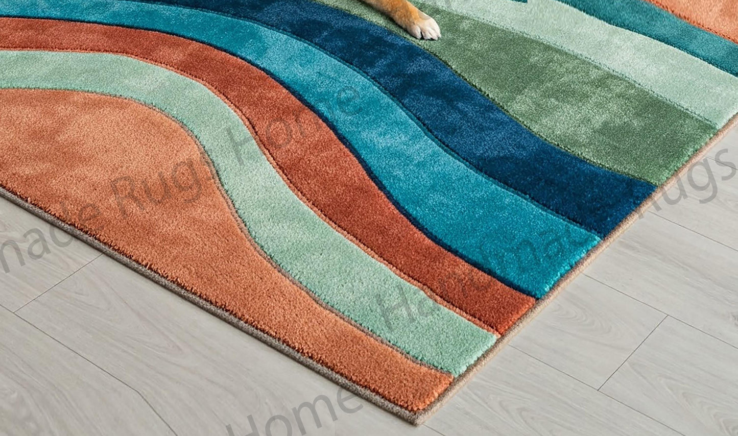 Cozy home décor rug with a unique artistic touch