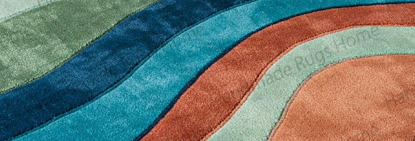 Statement tufted rug enhancing the elegance of a home