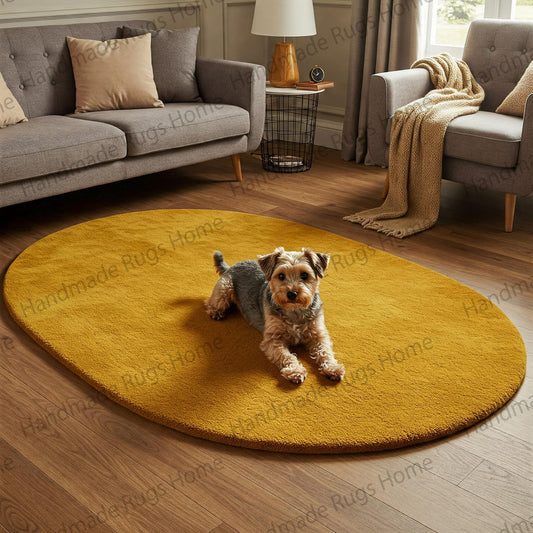 Hand-Tufted Wool Area Rug: Colorful Modern Design, Vibrant Home Decor
