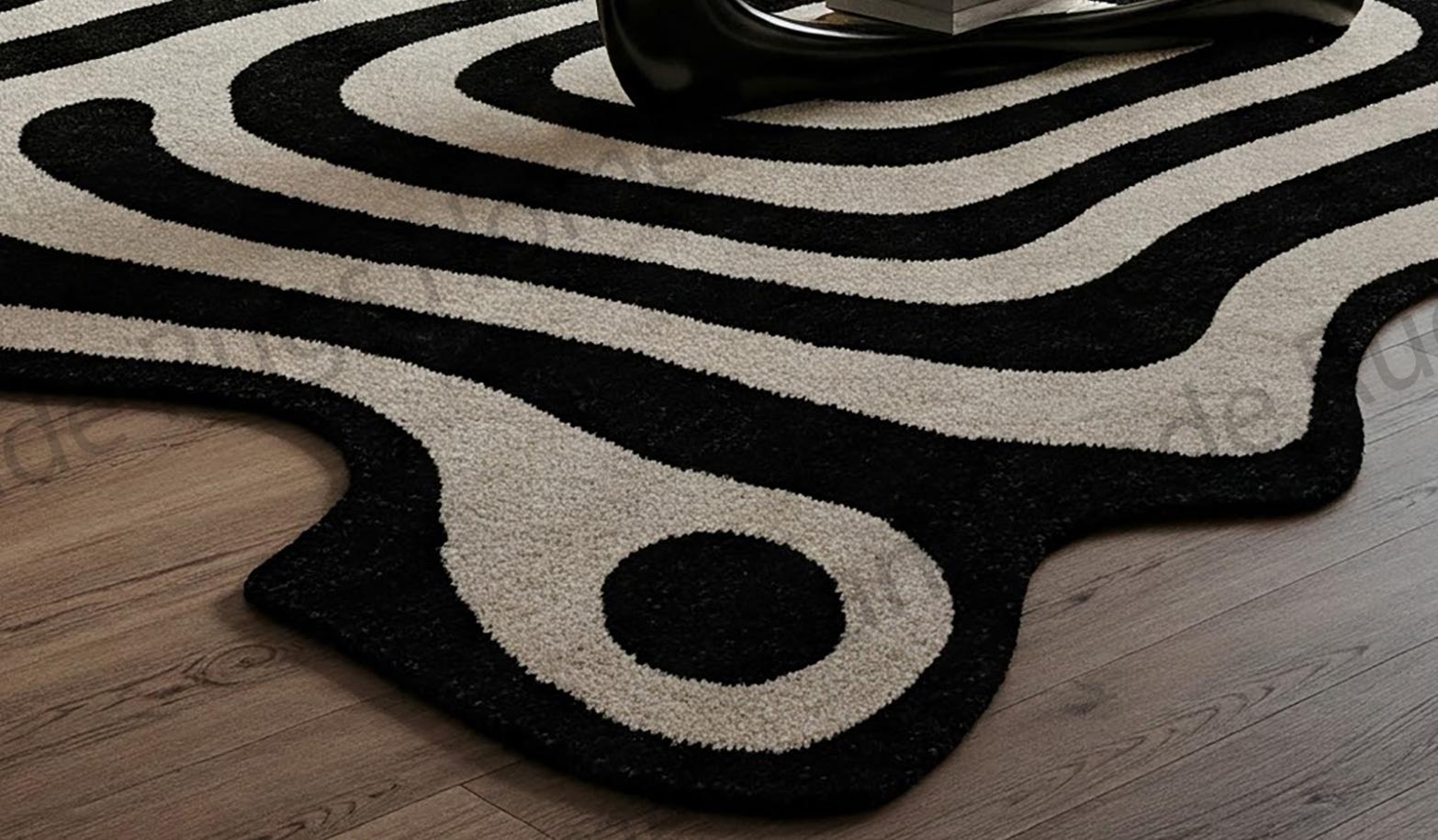 High-quality handcrafted rug in a modern apartment