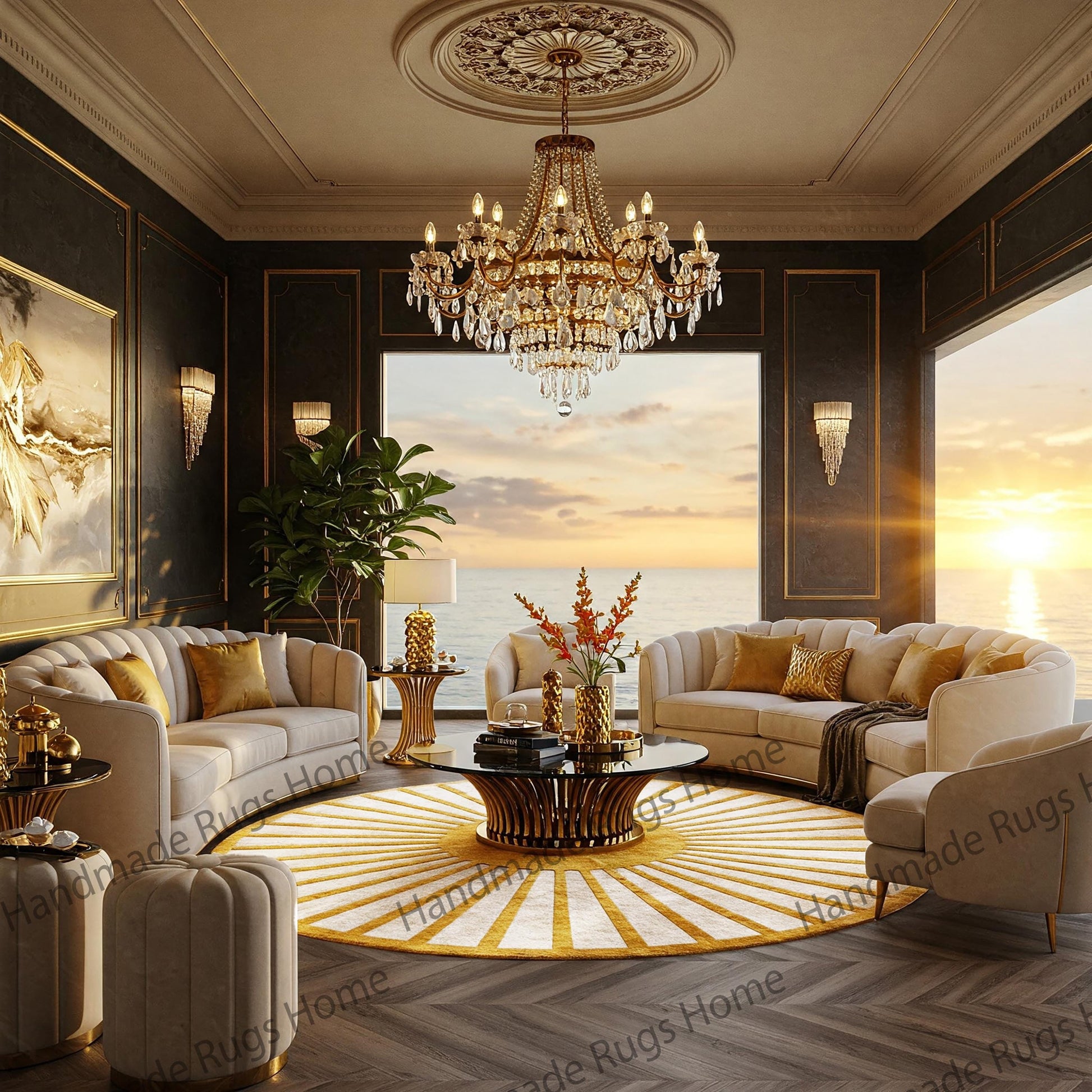 High-end hand-tufted rug for luxury homes and offices