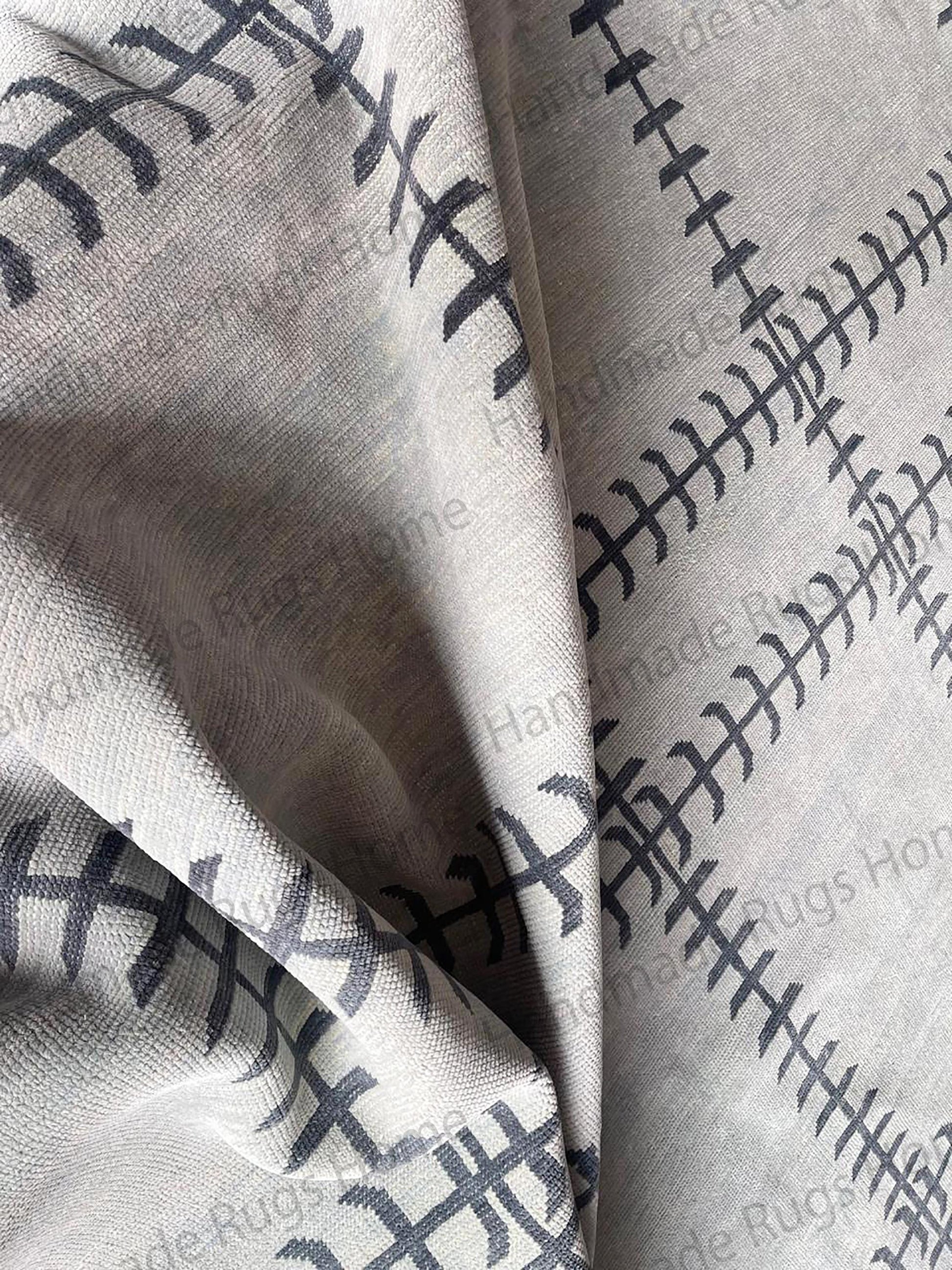 Contemporary handwoven Oushak rug for minimalist interiors