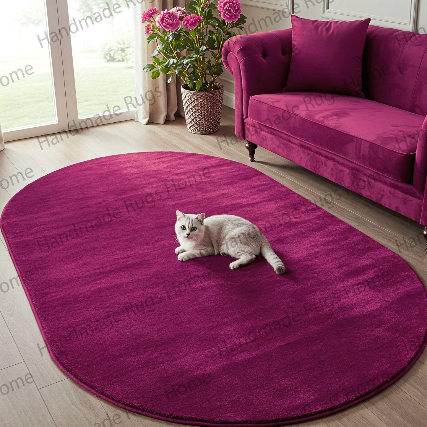 Hand-Tufted Red Wool Area Rug: Soft, Durable, Cozy