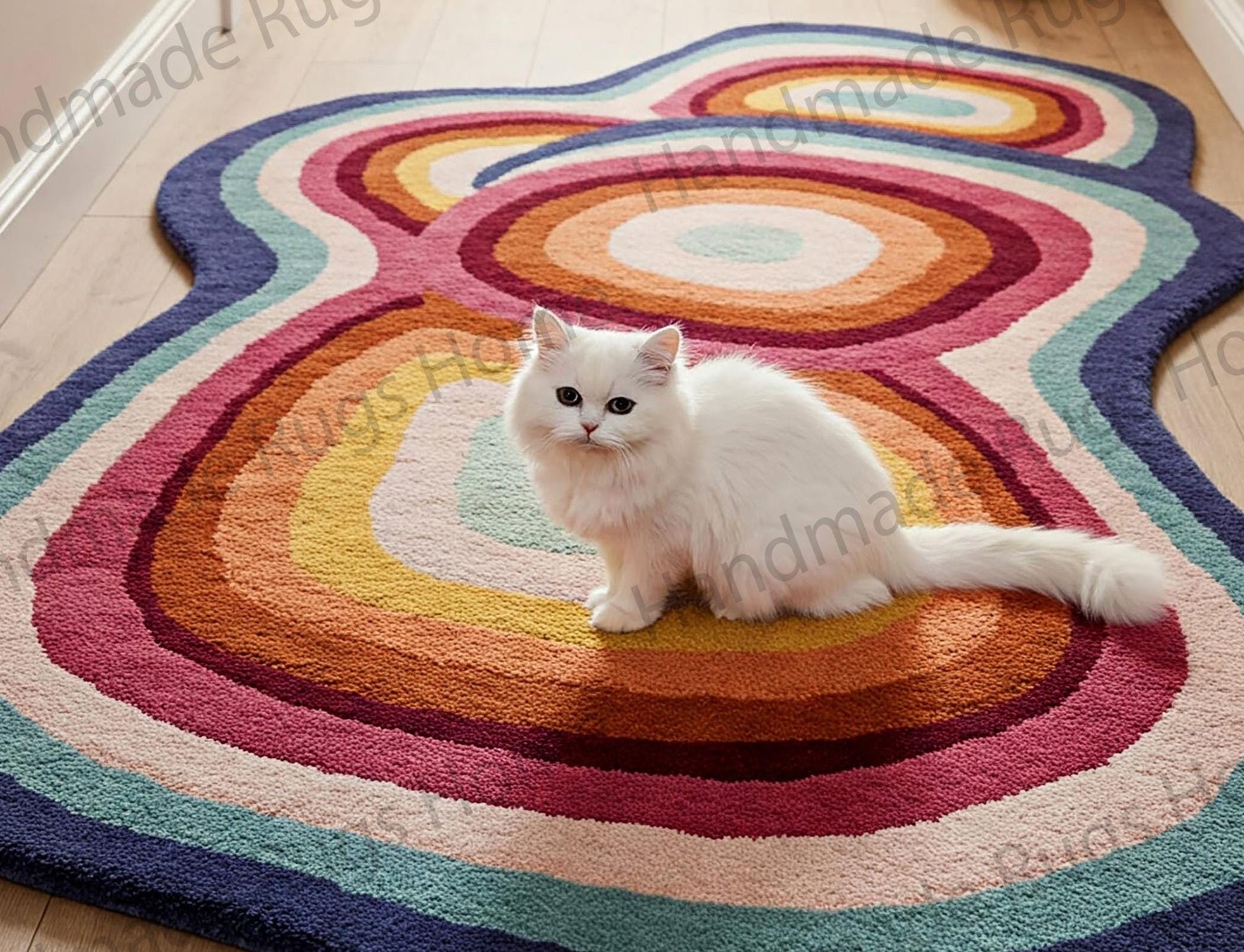 Trendy and stylish multi-colored rug for home décor