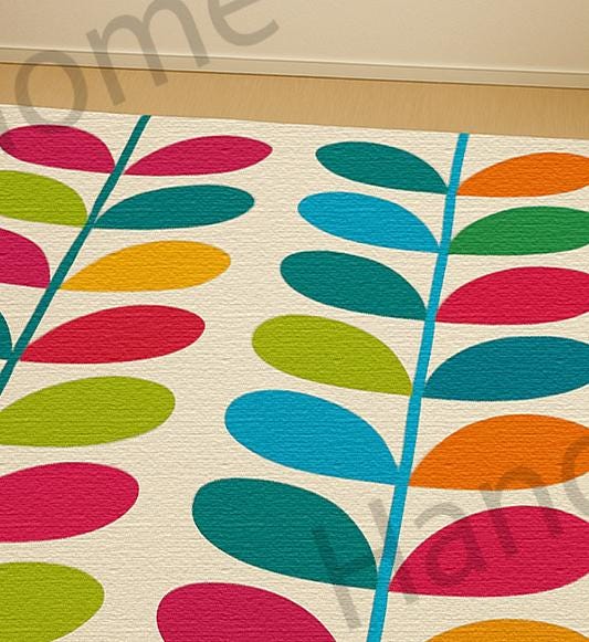 Timeless Elegance Woolen Rug: Multi-Hued Handmade Carpet for Living Room, Kitchen & Bedroom Decor