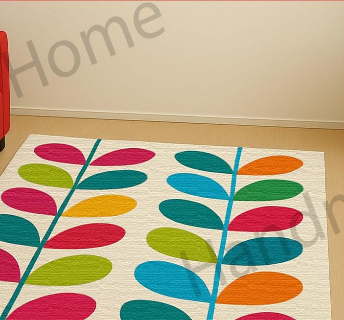 Timeless Elegance Woolen Rug: Multi-Hued Handmade Carpet for Living Room, Kitchen & Bedroom Decor