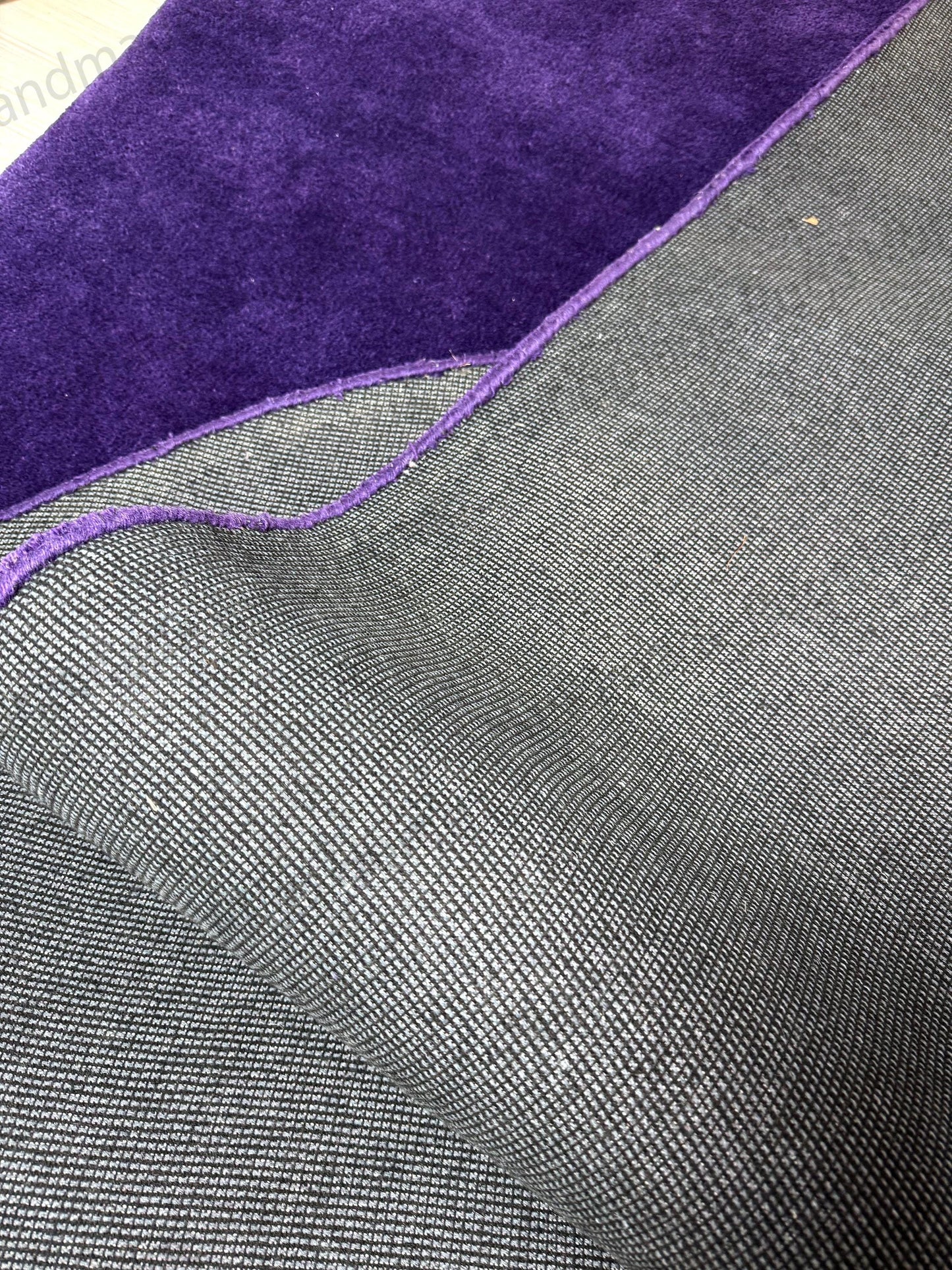 Hand Tufted Wool Oval Rug: Royal Plum Modern Carpet