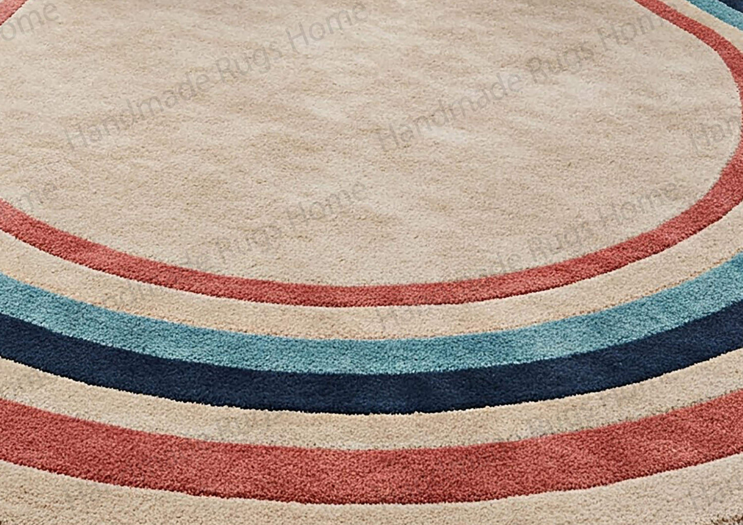 Hand-Tufted Wool Rug: Desert Bloom Design, Earthy Boho Decor