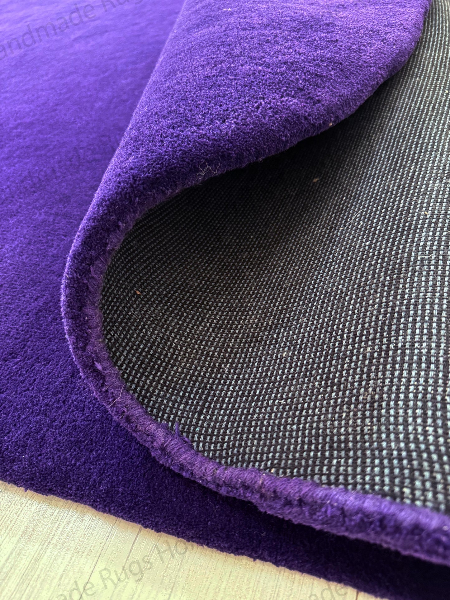 Hand Tufted Wool Oval Rug: Royal Plum Modern Carpet